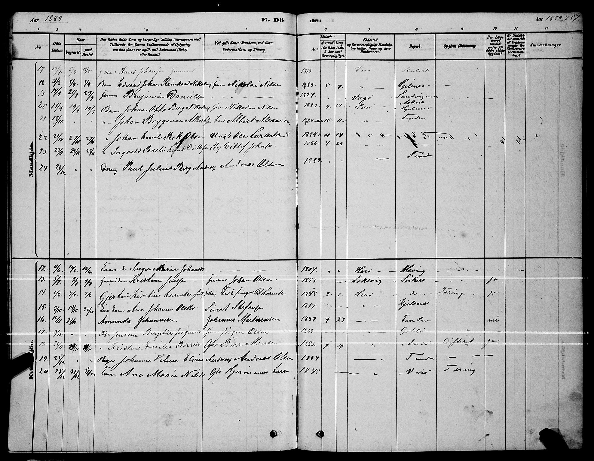 Ministerialprotokoller, klokkerbøker og fødselsregistre - Nordland, AV/SAT-A-1459/834/L0513: Parish register (copy) no. 834C04, 1877-1892, p. 457