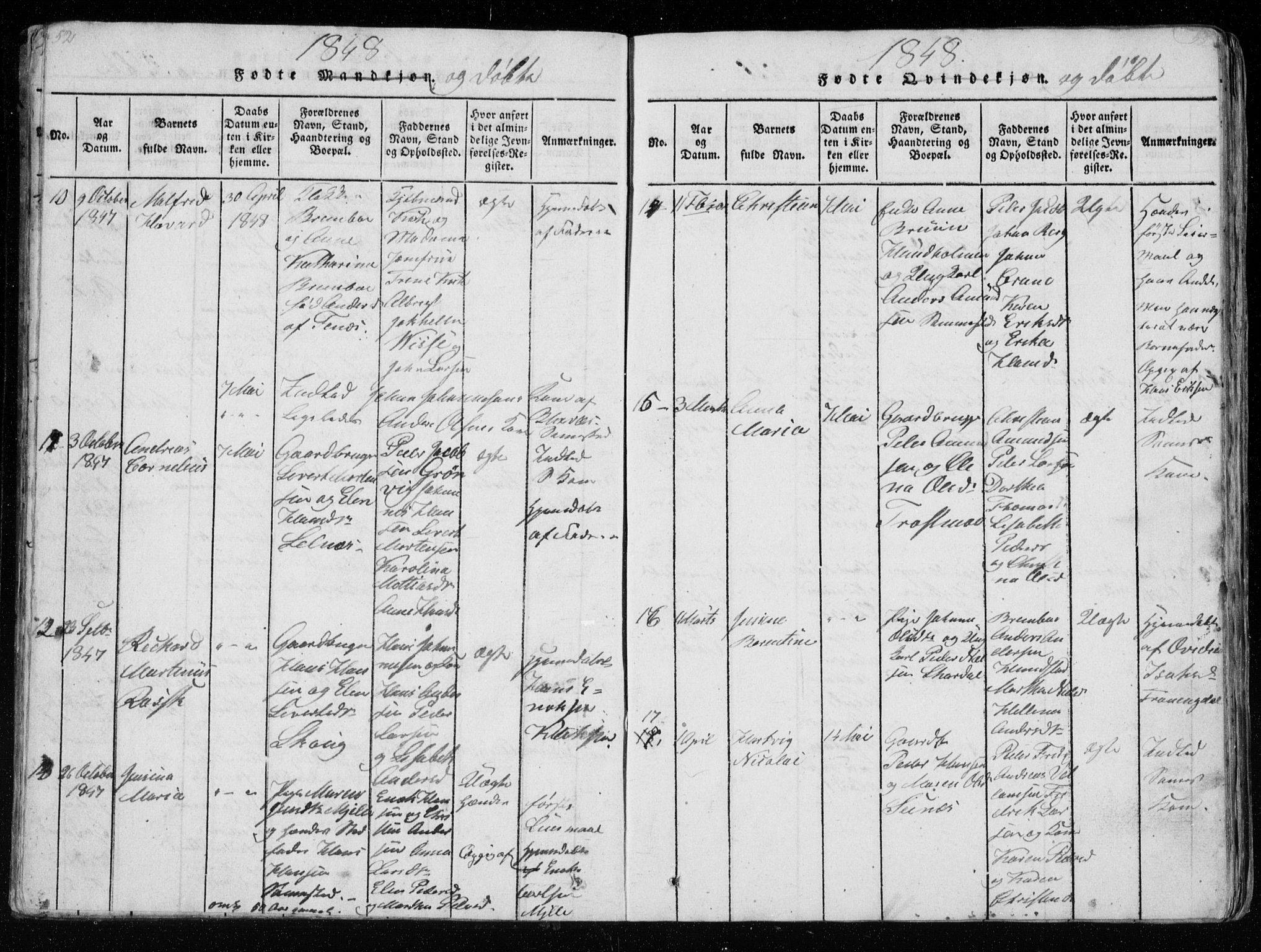 Ministerialprotokoller, klokkerbøker og fødselsregistre - Nordland, AV/SAT-A-1459/801/L0026: Parish register (copy) no. 801C01, 1820-1855, p. 52-53