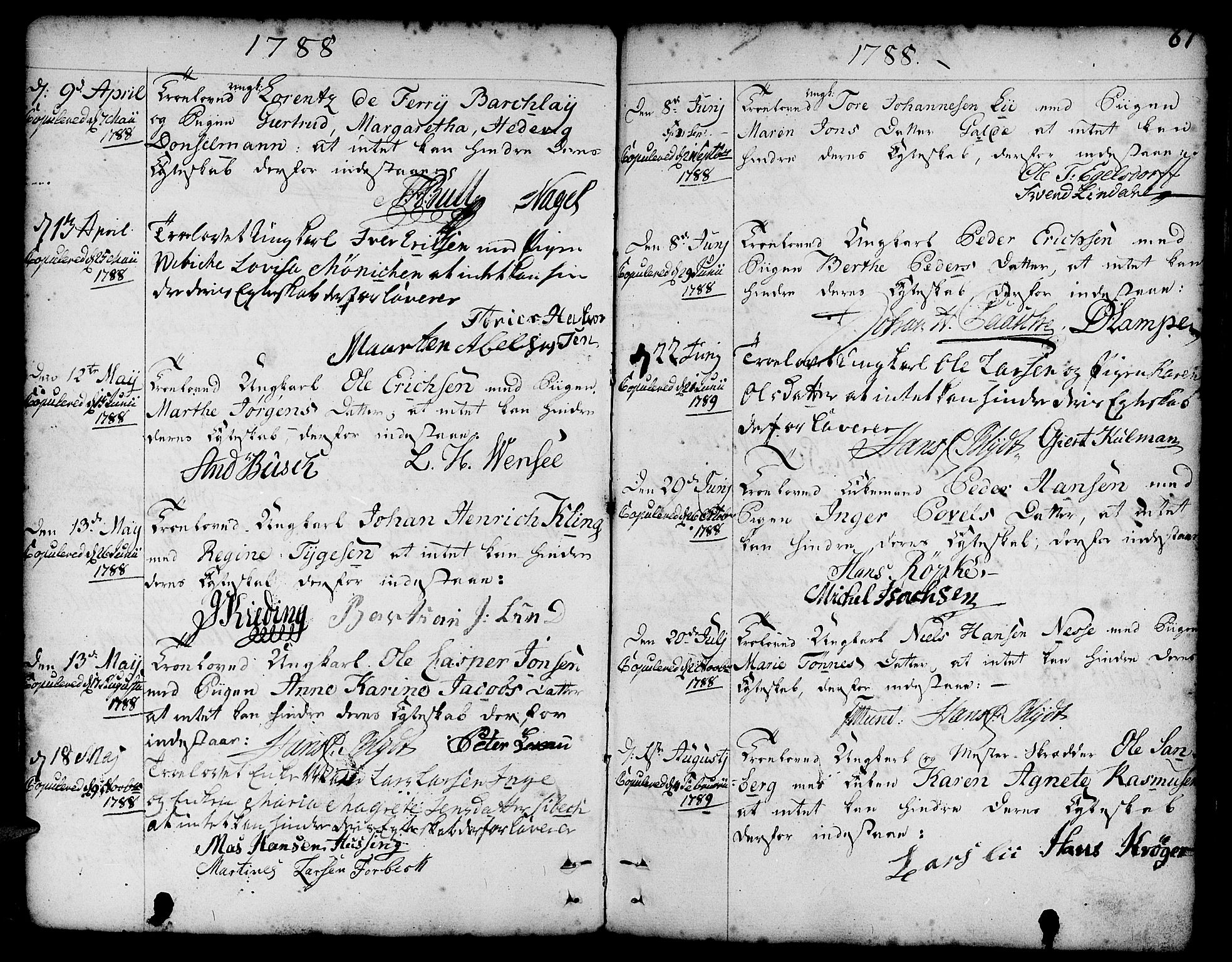 Nykirken Sokneprestembete, AV/SAB-A-77101/H/Haa/L0008: Parish register (official) no. A 8, 1776-1814, p. 67