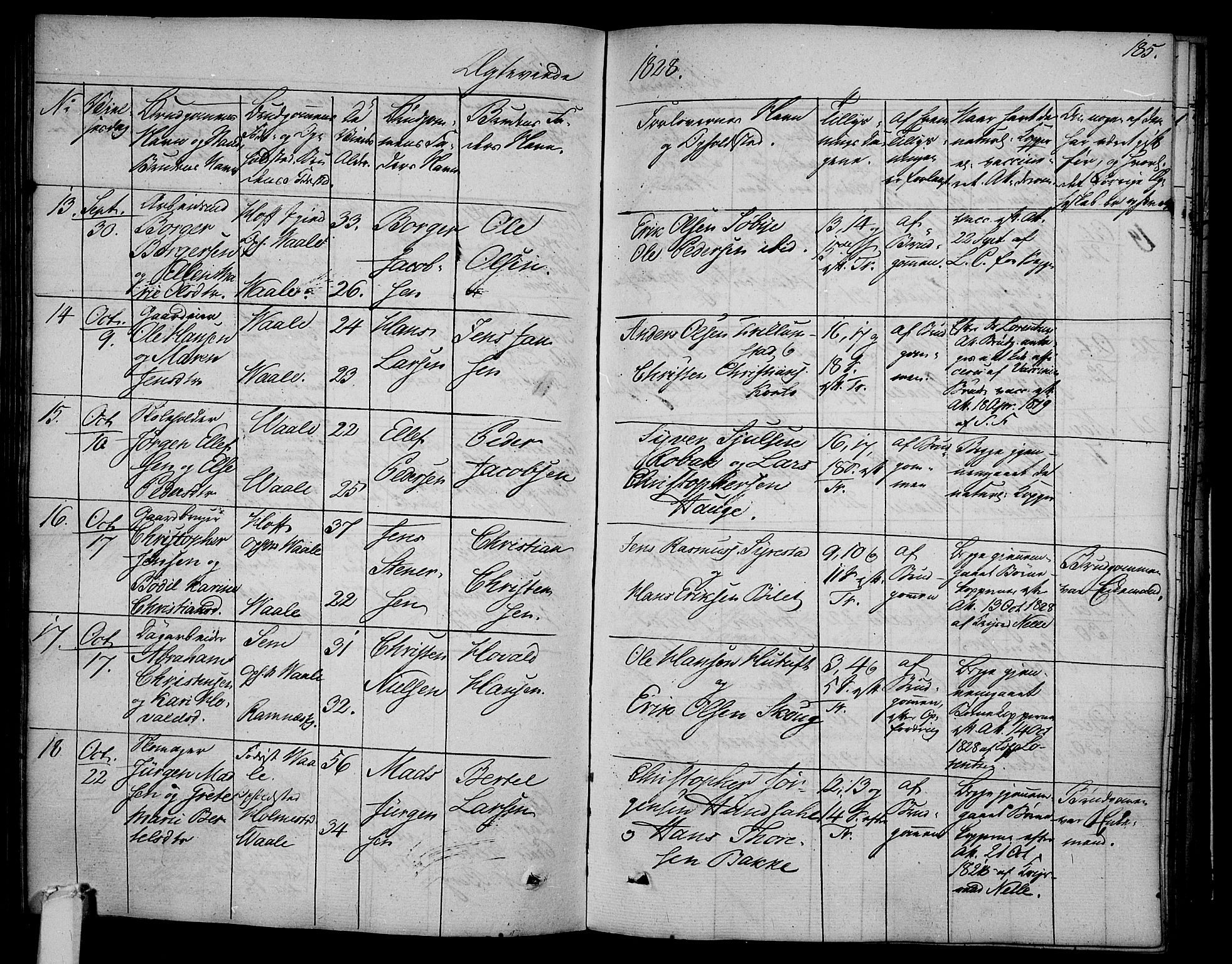 Våle kirkebøker, SAKO/A-334/F/Fa/L0008: Parish register (official) no. I 8, 1824-1844, p. 185