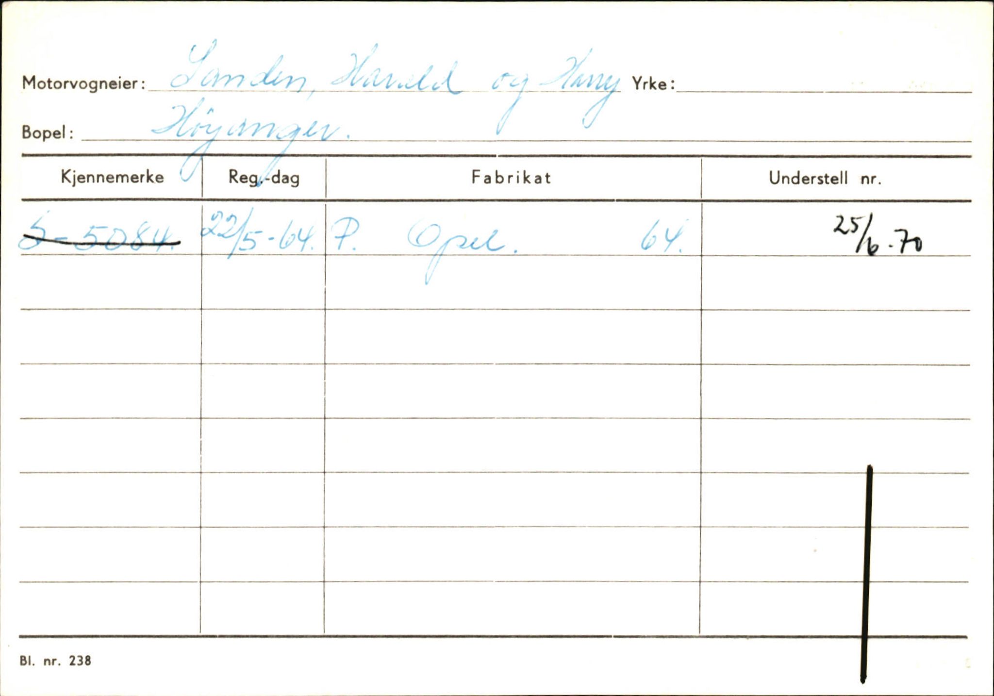 Statens vegvesen, Sogn og Fjordane vegkontor, AV/SAB-A-5301/4/F/L0131: Eigarregister Høyanger P-Å. Stryn S-Å, 1945-1975, p. 160