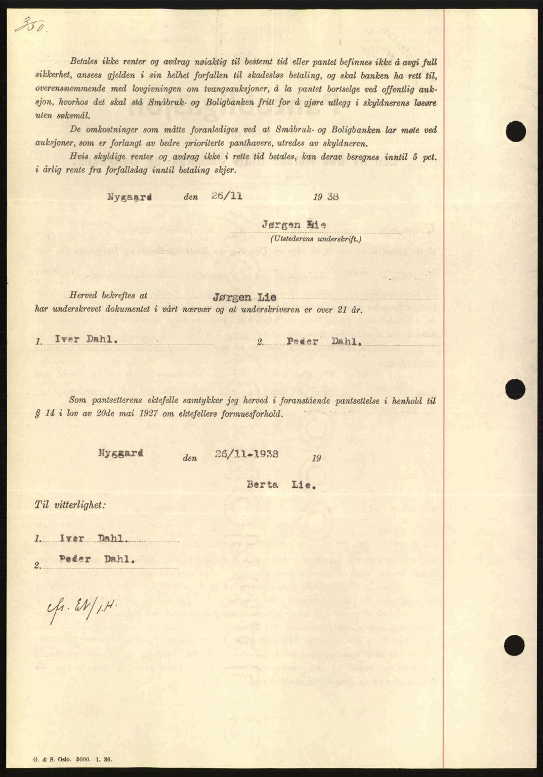 Nordmøre sorenskriveri, AV/SAT-A-4132/1/2/2Ca: Mortgage book no. B84, 1938-1939, Diary no: : 2882/1938