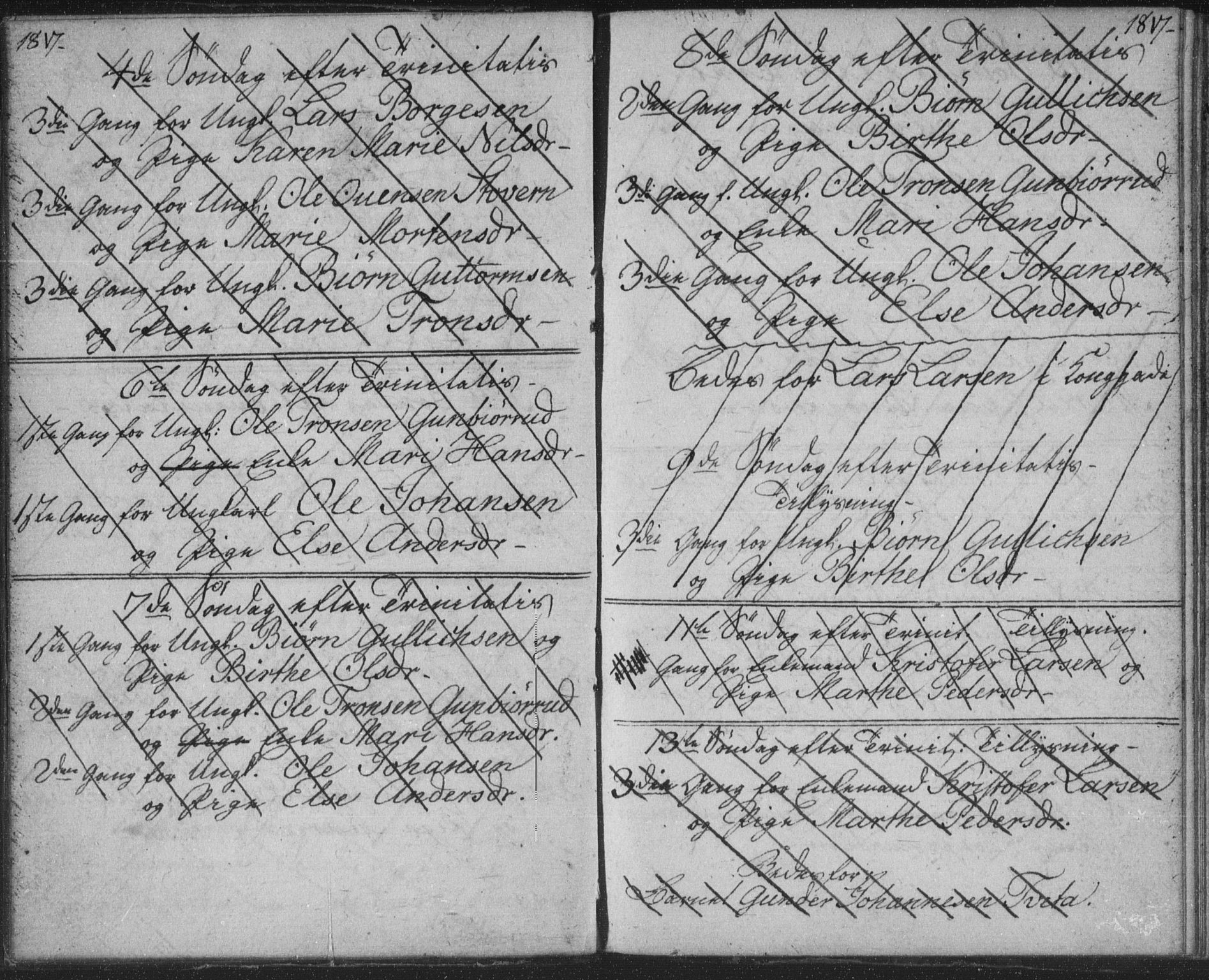 Bragernes kirkebøker, AV/SAKO-A-6/H/Ha/L0001: Banns register no. 1, 1817-1831