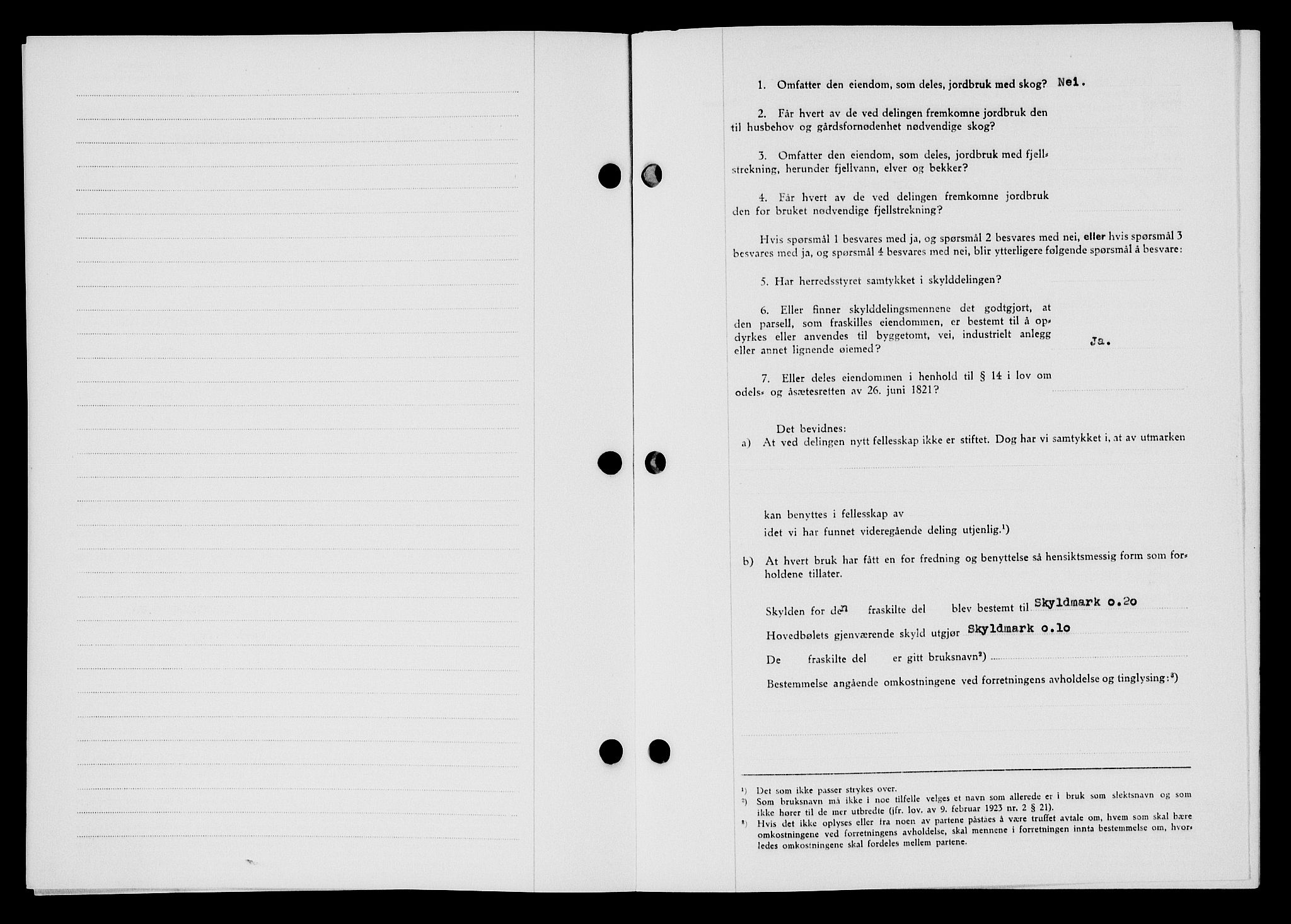 Flekkefjord sorenskriveri, SAK/1221-0001/G/Gb/Gba/L0059: Mortgage book no. A-7, 1944-1945, Diary no: : 228/1944