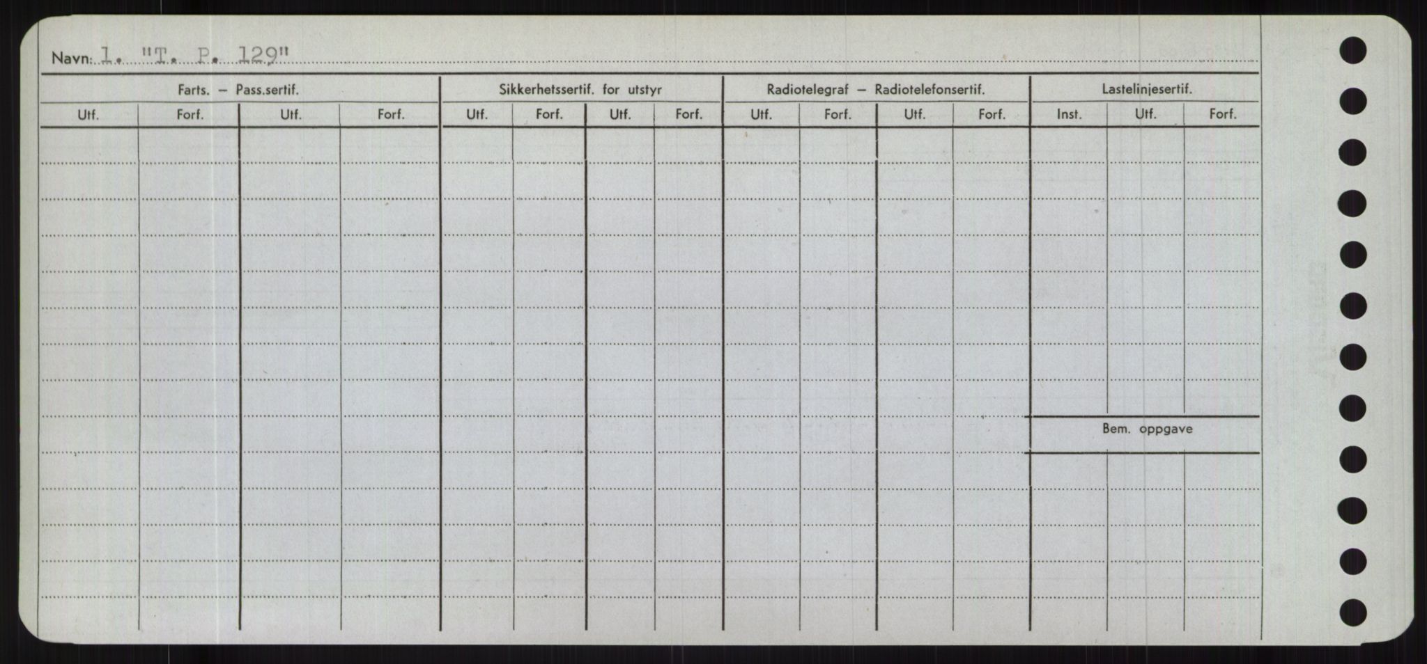 Sjøfartsdirektoratet med forløpere, Skipsmålingen, RA/S-1627/H/Hc/L0001: Lektere, A-Y, p. 462