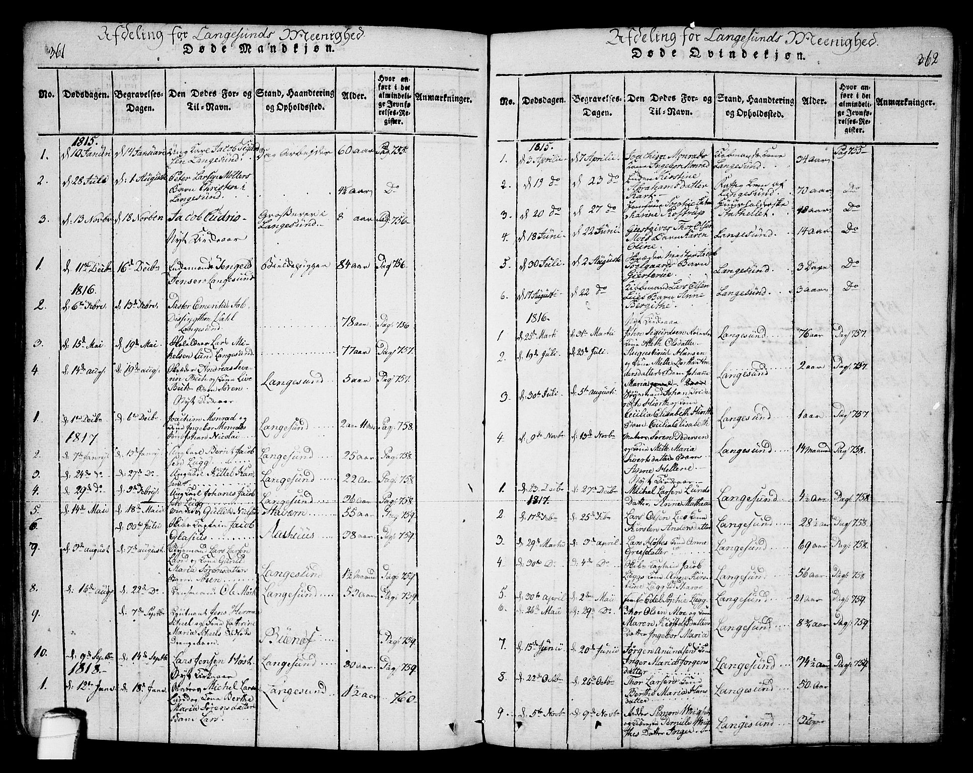 Bamble kirkebøker, SAKO/A-253/F/Fa/L0003: Parish register (official) no. I 3 /2, 1815-1834, p. 361-362