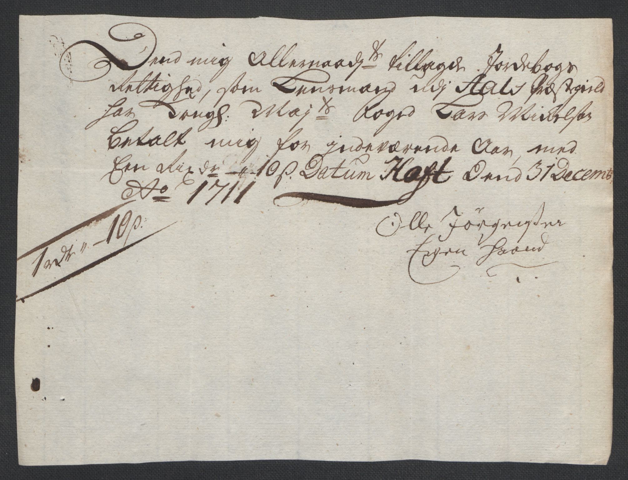 Rentekammeret inntil 1814, Reviderte regnskaper, Fogderegnskap, AV/RA-EA-4092/R23/L1469: Fogderegnskap Ringerike og Hallingdal, 1711, p. 201