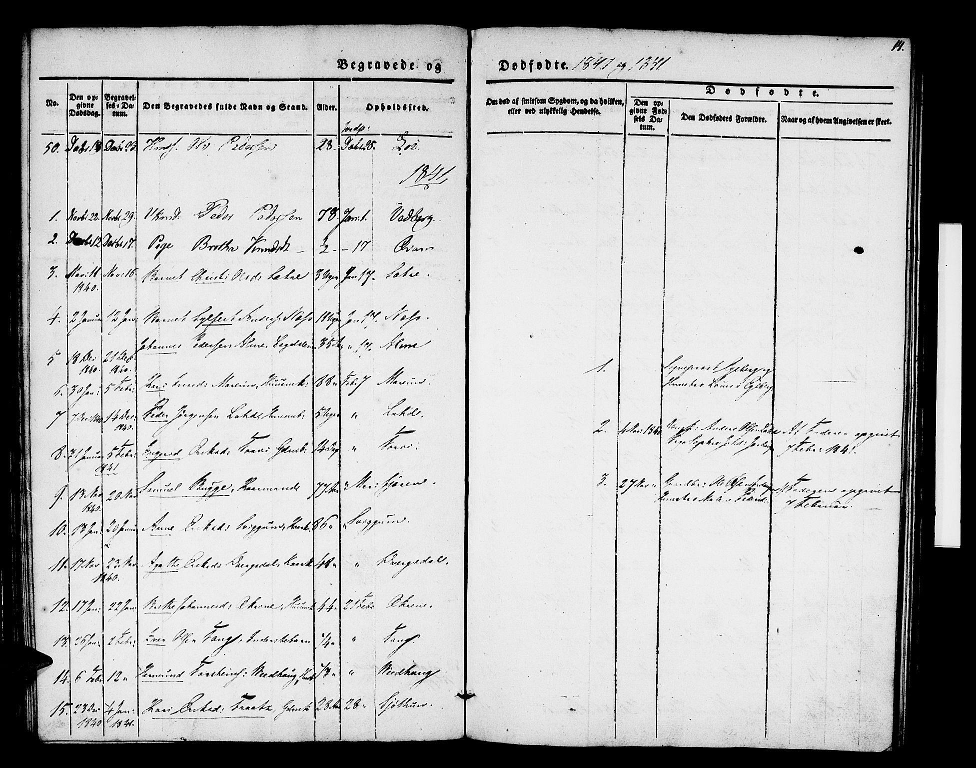 Hafslo sokneprestembete, SAB/A-80301/H/Haa/Haaa/L0008: Parish register (official) no. A 8, 1834-1852, p. 14