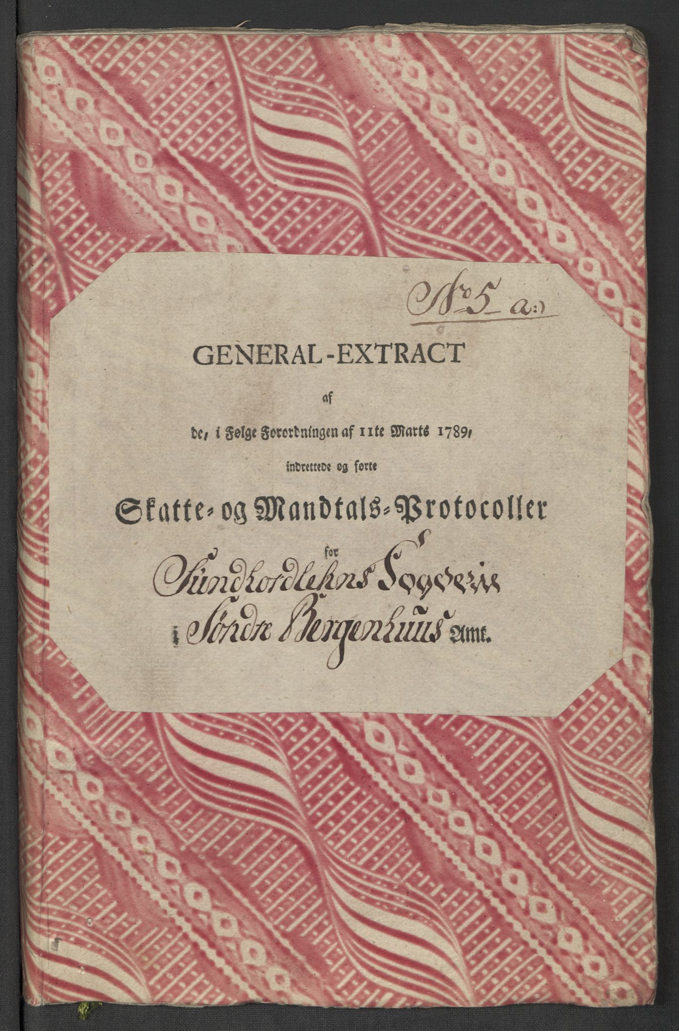 Rentekammeret inntil 1814, Reviderte regnskaper, Mindre regnskaper, RA/EA-4068/Rf/Rfe/L0049: Sunnhordland og Hardanger fogderi, Sunnmøre fogderi, 1789, p. 40