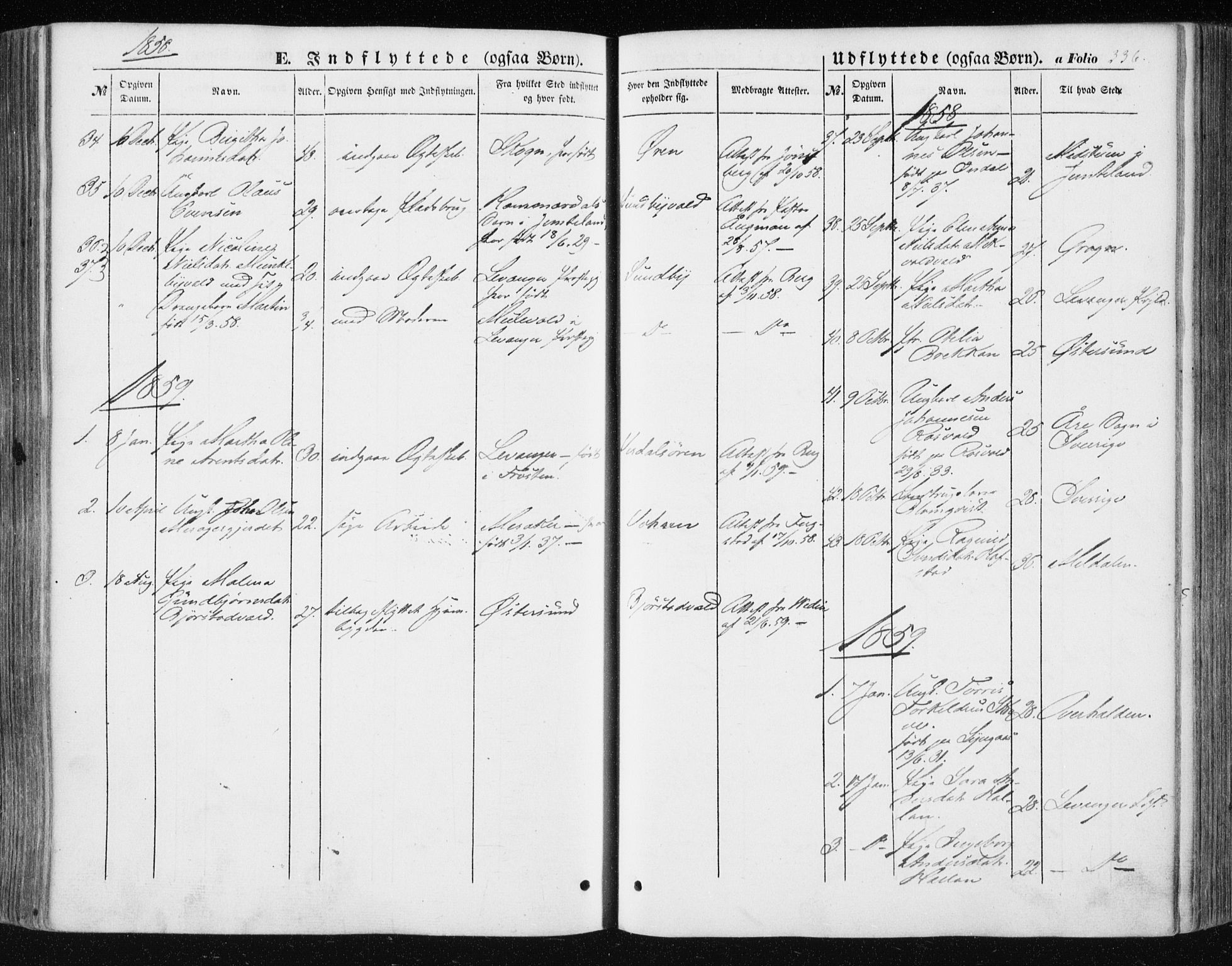 Ministerialprotokoller, klokkerbøker og fødselsregistre - Nord-Trøndelag, AV/SAT-A-1458/723/L0240: Parish register (official) no. 723A09, 1852-1860, p. 336