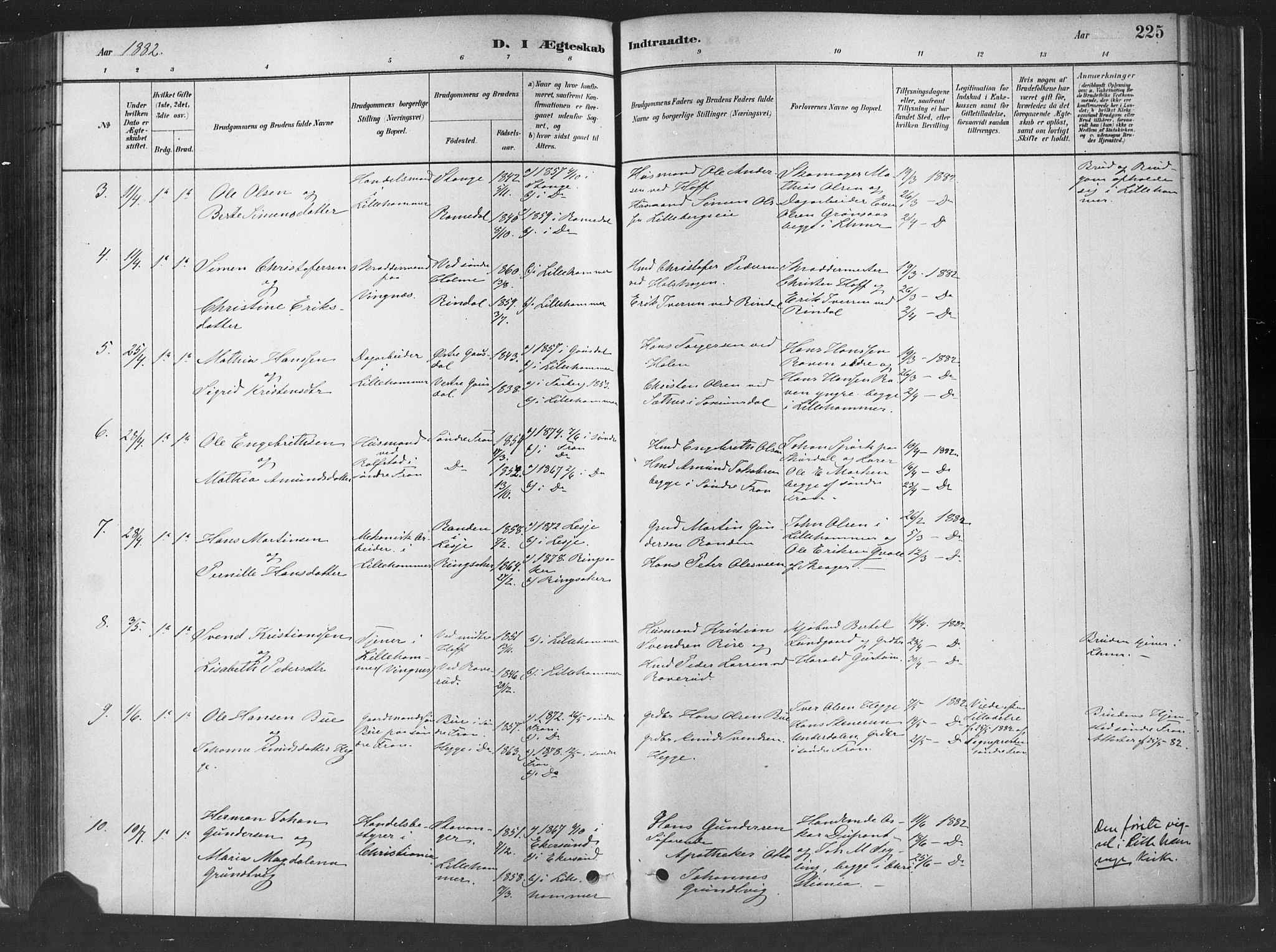 Fåberg prestekontor, SAH/PREST-086/H/Ha/Haa/L0010: Parish register (official) no. 10, 1879-1900, p. 225
