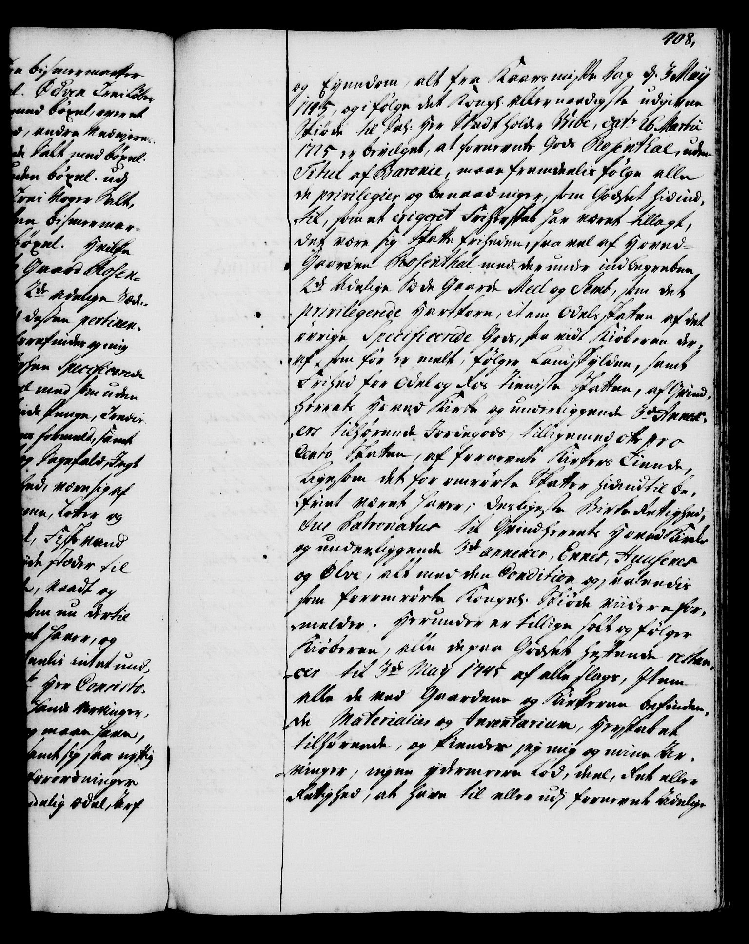 Rentekammeret, Kammerkanselliet, RA/EA-3111/G/Gg/Gga/L0005: Norsk ekspedisjonsprotokoll med register (merket RK 53.5), 1741-1749, p. 408