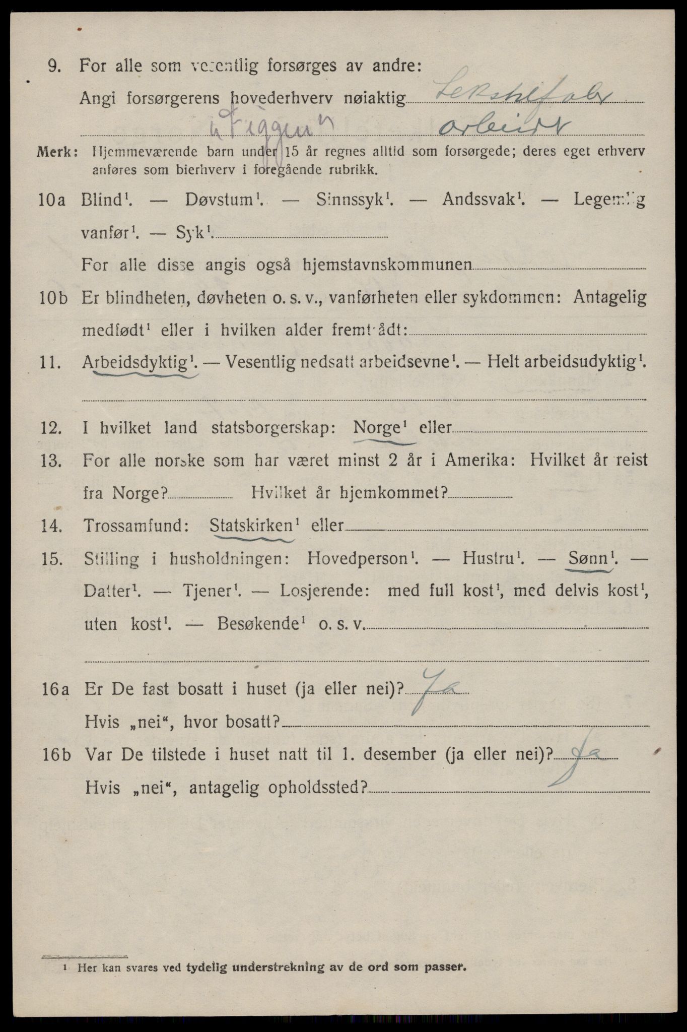 SAST, 1920 census for Høyland, 1920, p. 4847