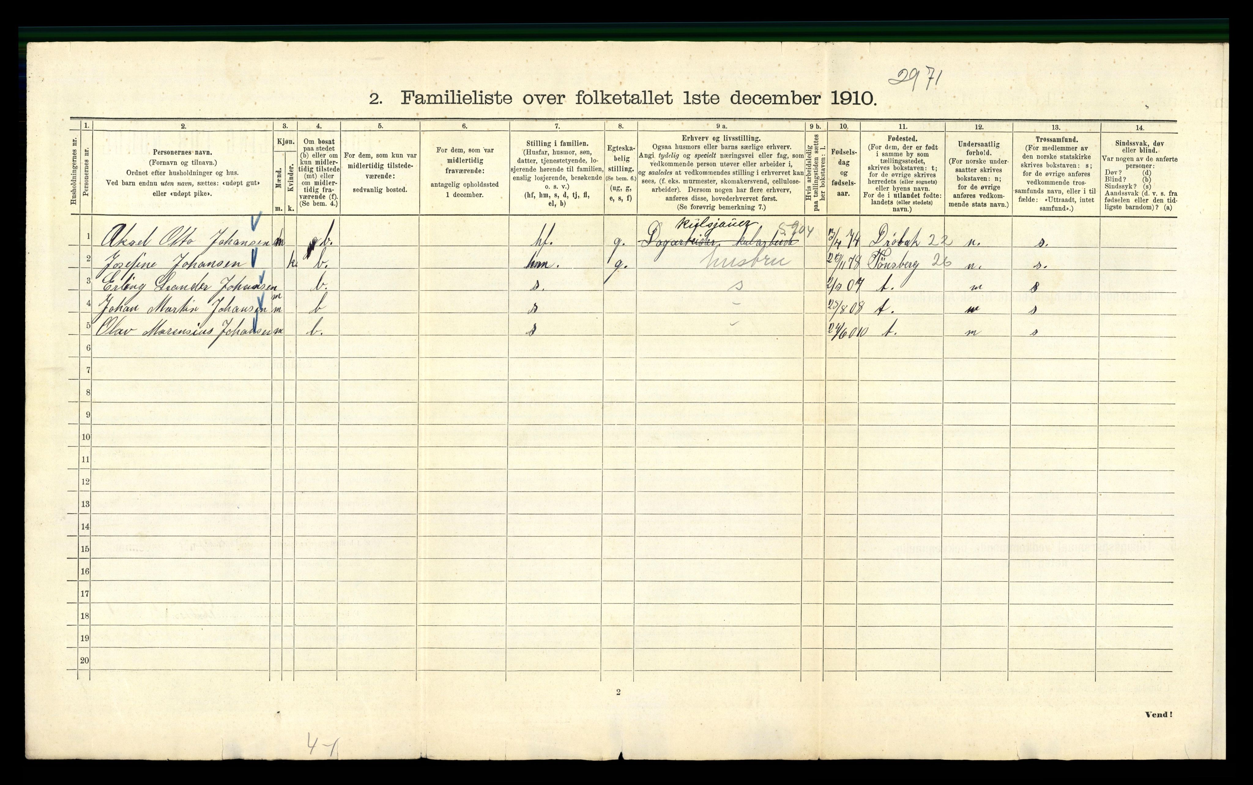 RA, 1910 census for Kristiania, 1910, p. 50400