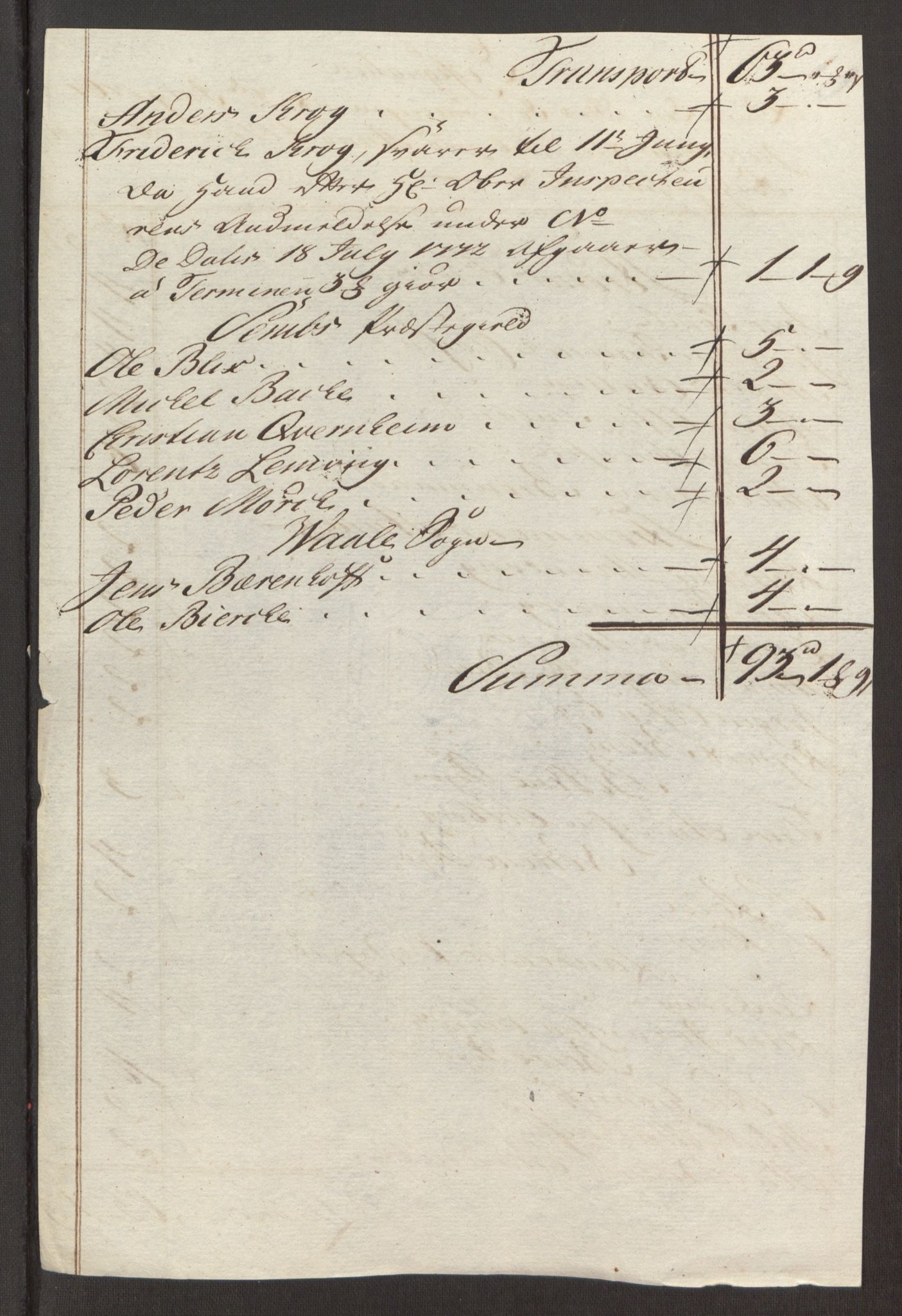 Rentekammeret inntil 1814, Reviderte regnskaper, Fogderegnskap, AV/RA-EA-4092/R32/L1960: Ekstraskatten Jarlsberg grevskap, 1762-1772, p. 284