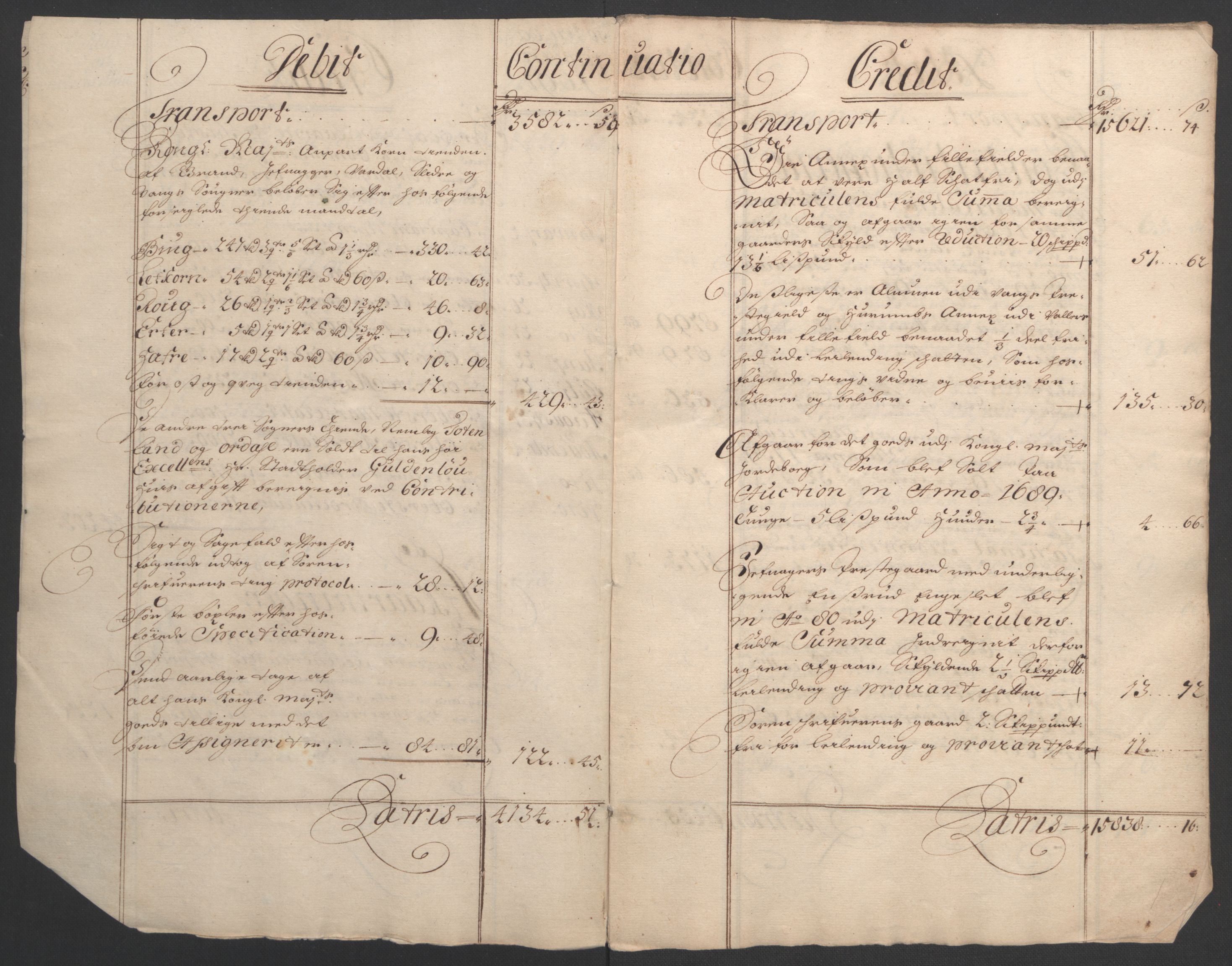 Rentekammeret inntil 1814, Reviderte regnskaper, Fogderegnskap, AV/RA-EA-4092/R18/L1290: Fogderegnskap Hadeland, Toten og Valdres, 1691, p. 5