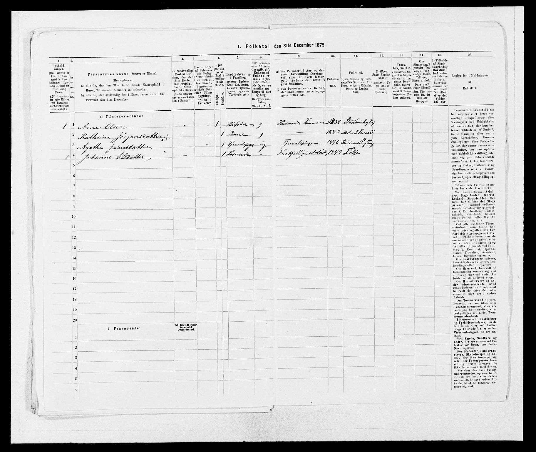 SAB, 1875 census for 1221P Stord, 1875, p. 416