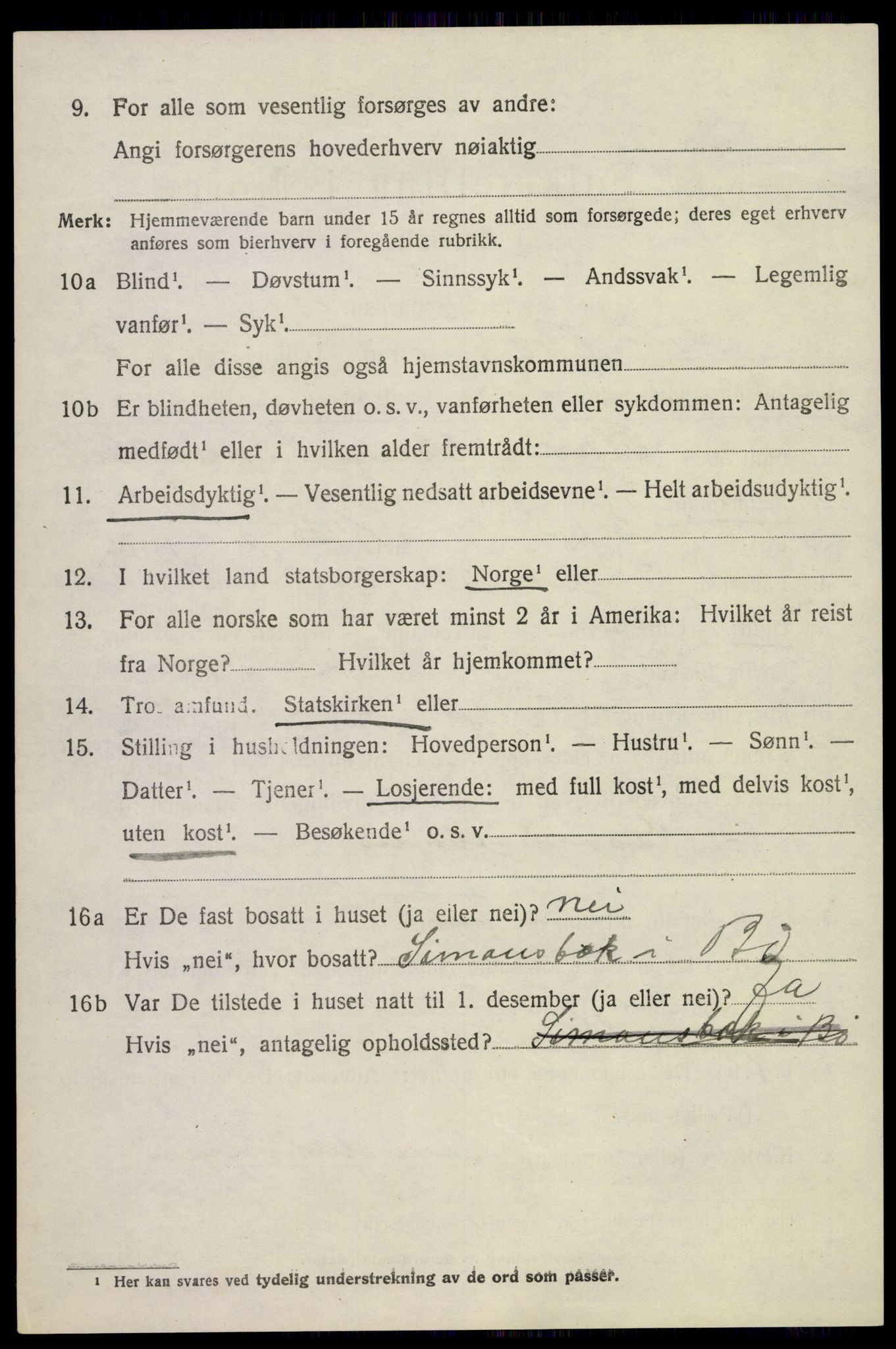 SAKO, 1920 census for Bø (Telemark), 1920, p. 2801