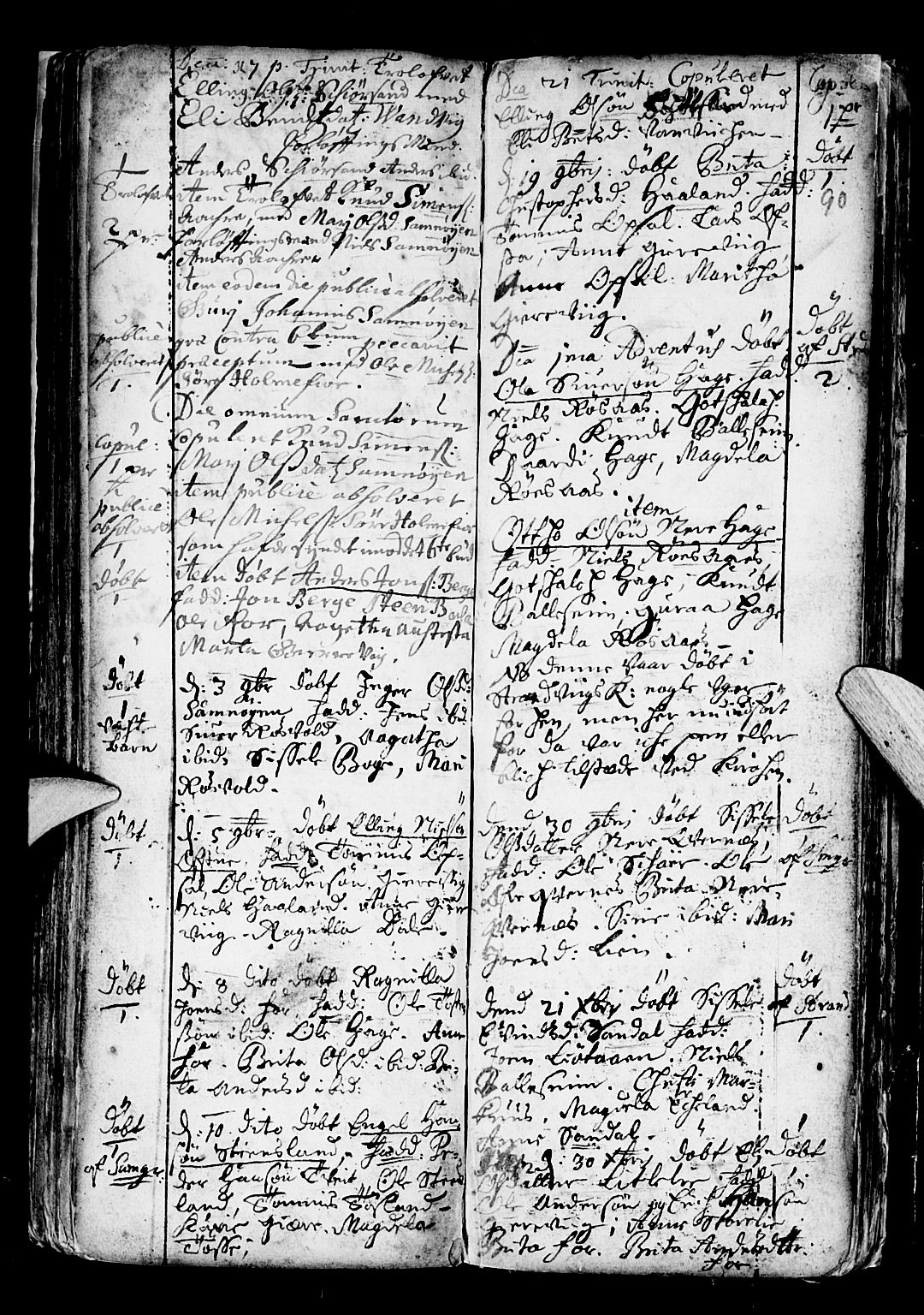 Os sokneprestembete, AV/SAB-A-99929: Parish register (official) no. A 6, 1669-1719, p. 90