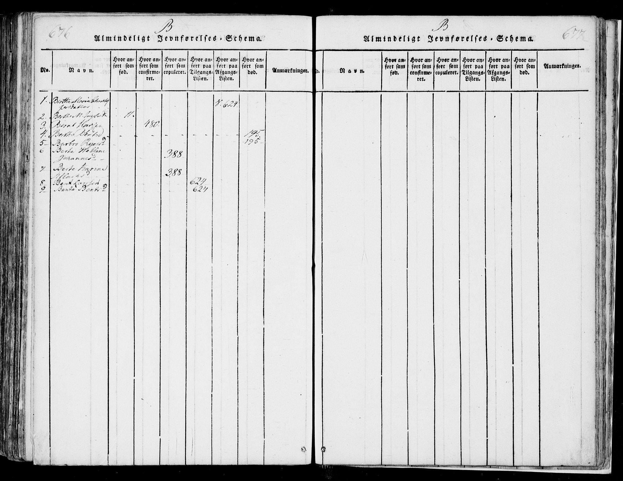 Sande Kirkebøker, AV/SAKO-A-53/F/Fa/L0003: Parish register (official) no. 3, 1814-1847, p. 676-677