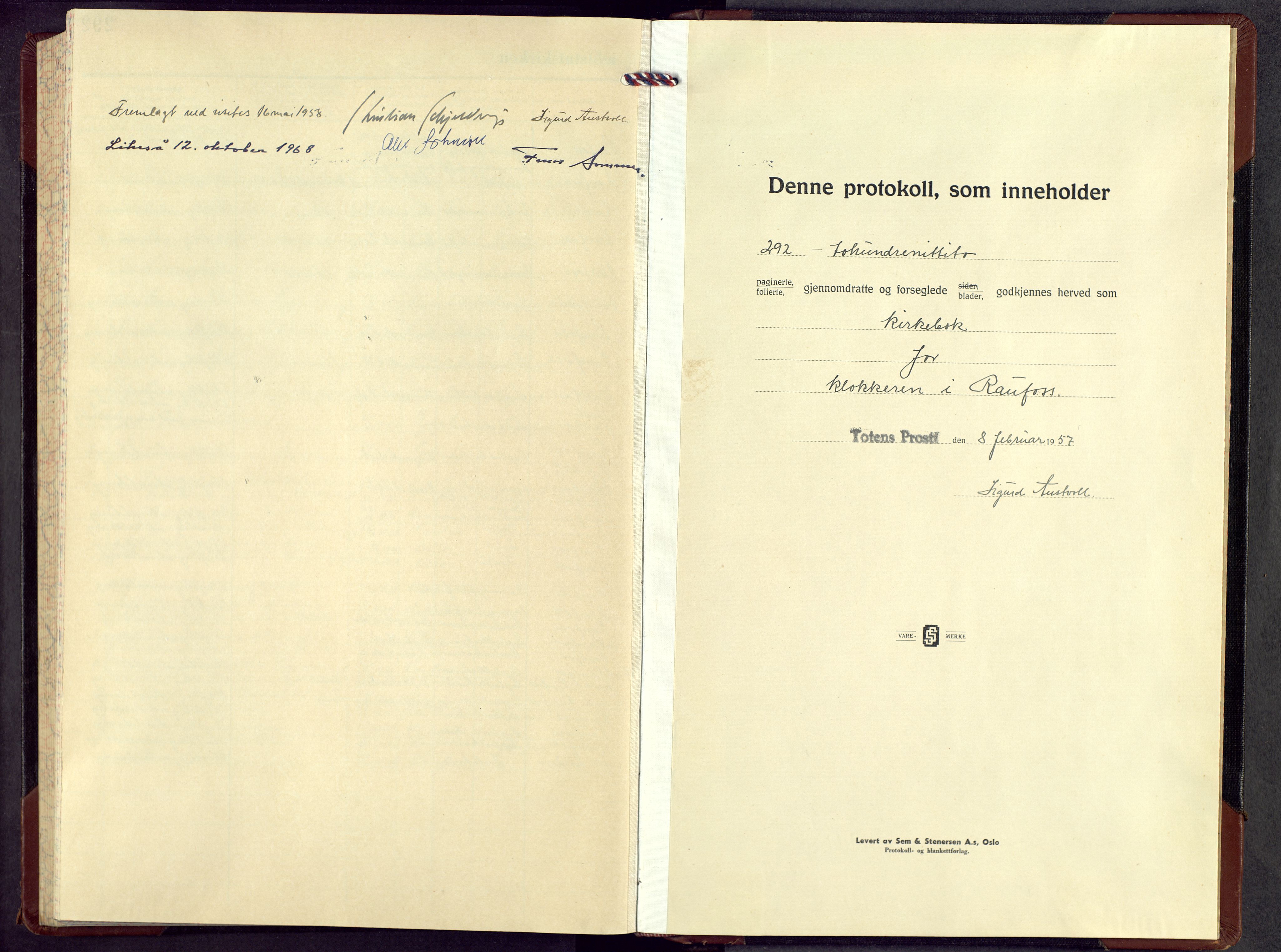 Vestre Toten prestekontor, SAH/PREST-108/H/Ha/Hab/L0014: Parish register (copy) no. 14, 1957-1970