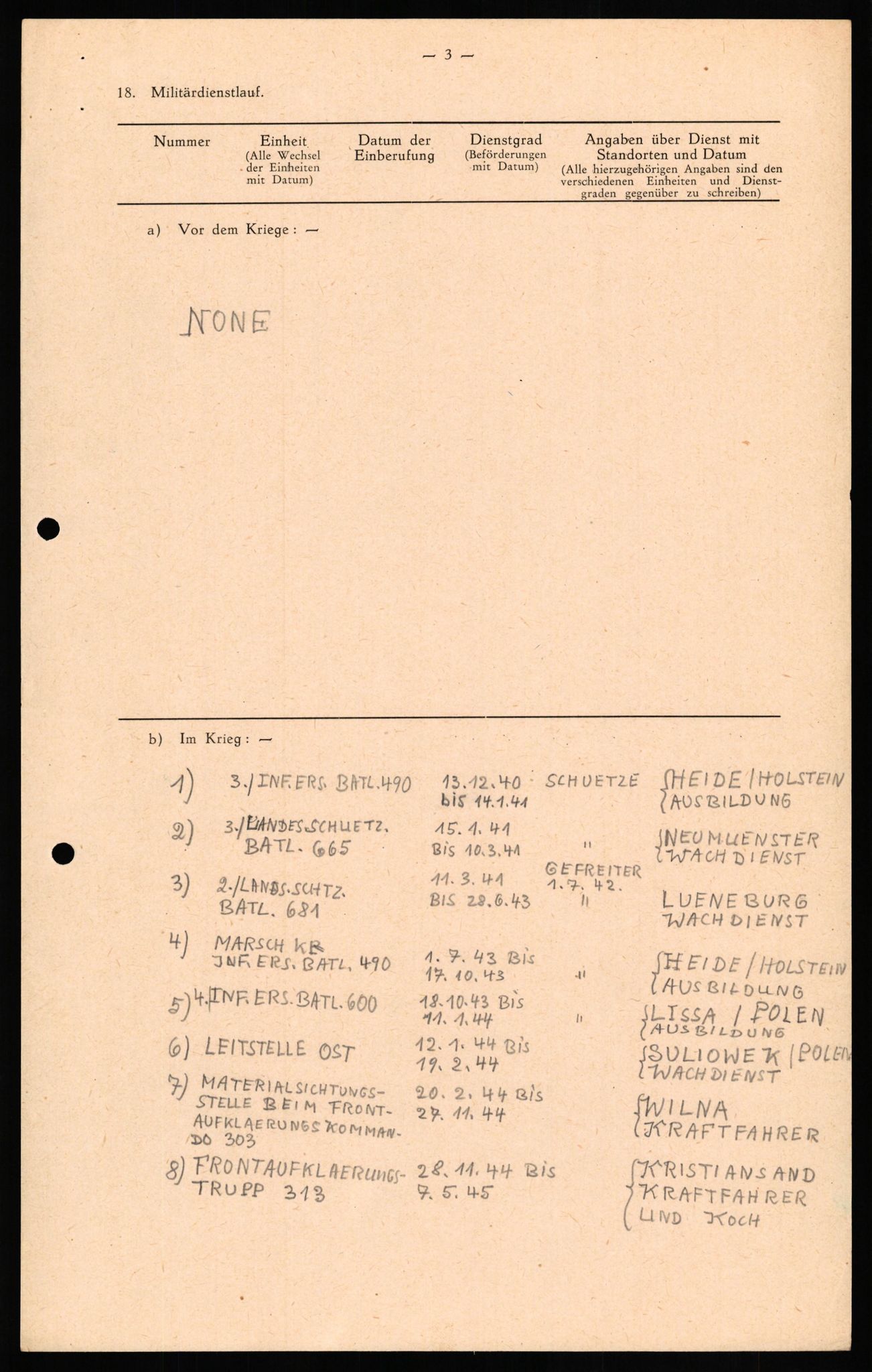 Forsvaret, Forsvarets overkommando II, AV/RA-RAFA-3915/D/Db/L0021: CI Questionaires. Tyske okkupasjonsstyrker i Norge. Tyskere., 1945-1946, p. 216