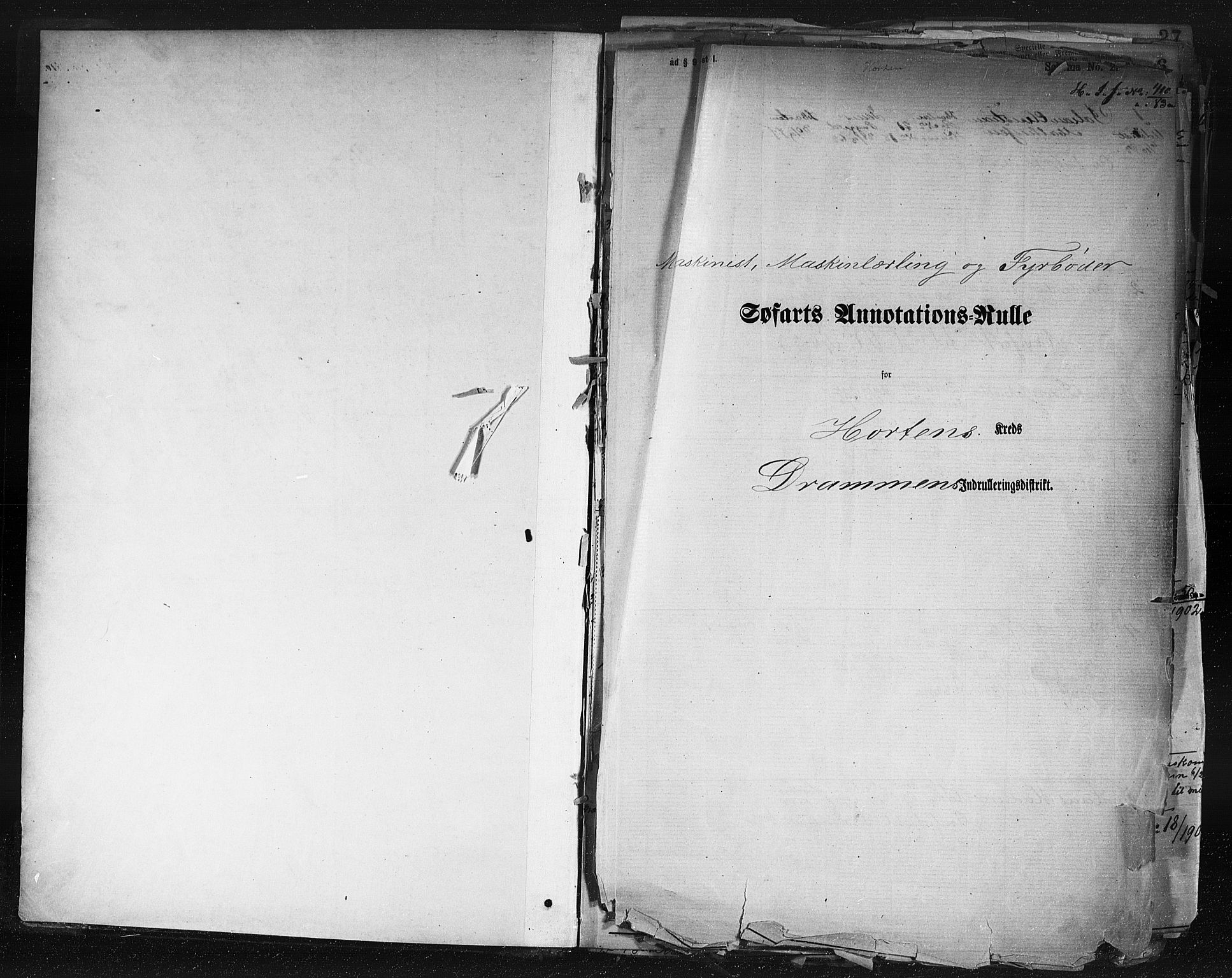 Horten innrulleringskontor, SAKO/A-785/F/Fe/L0003: Maskinist-, maskinlærling- og fyrbøterrulle, 1883-1910, p. 2