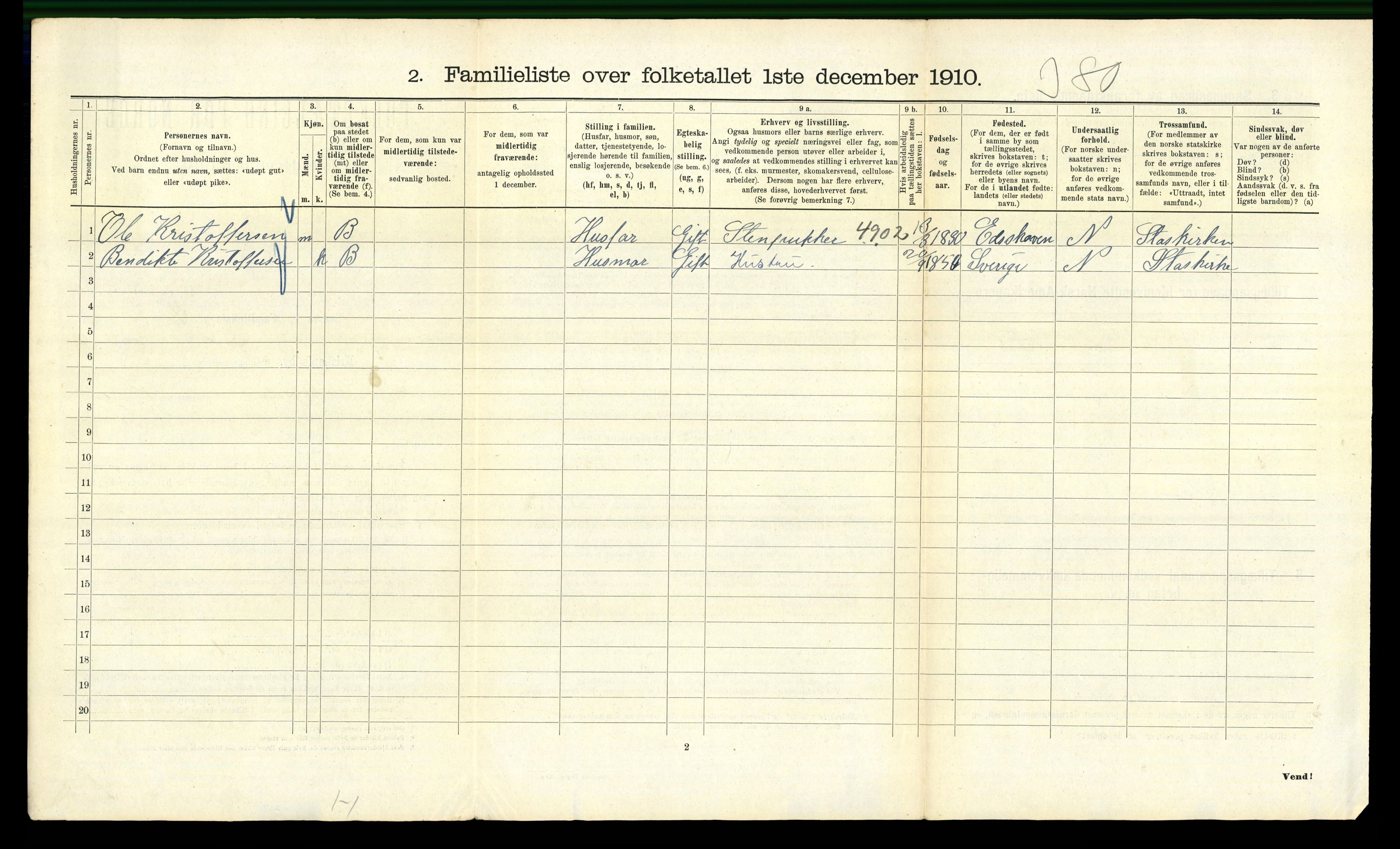 RA, 1910 census for Kristiania, 1910, p. 117944