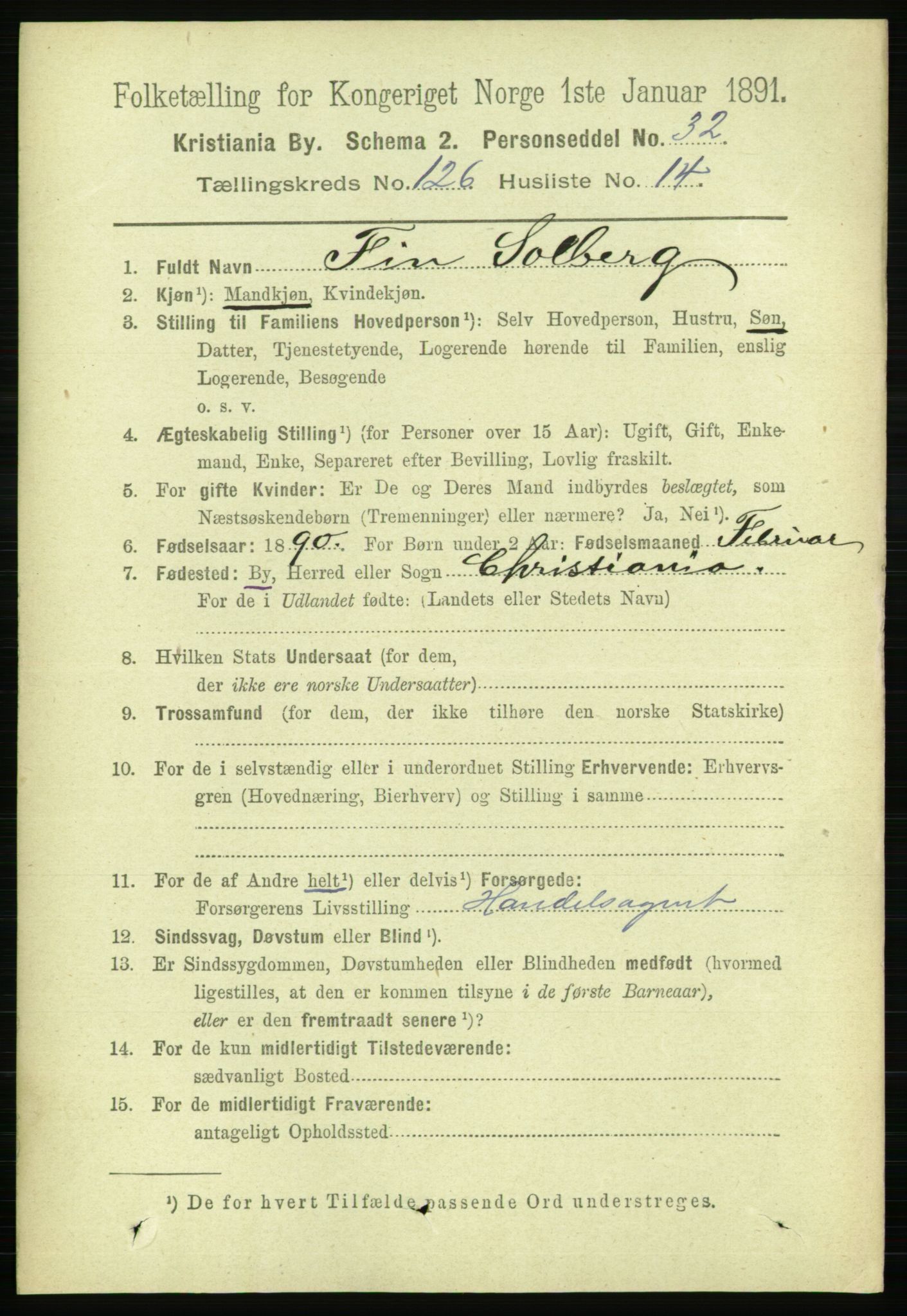 RA, 1891 census for 0301 Kristiania, 1891, p. 67636