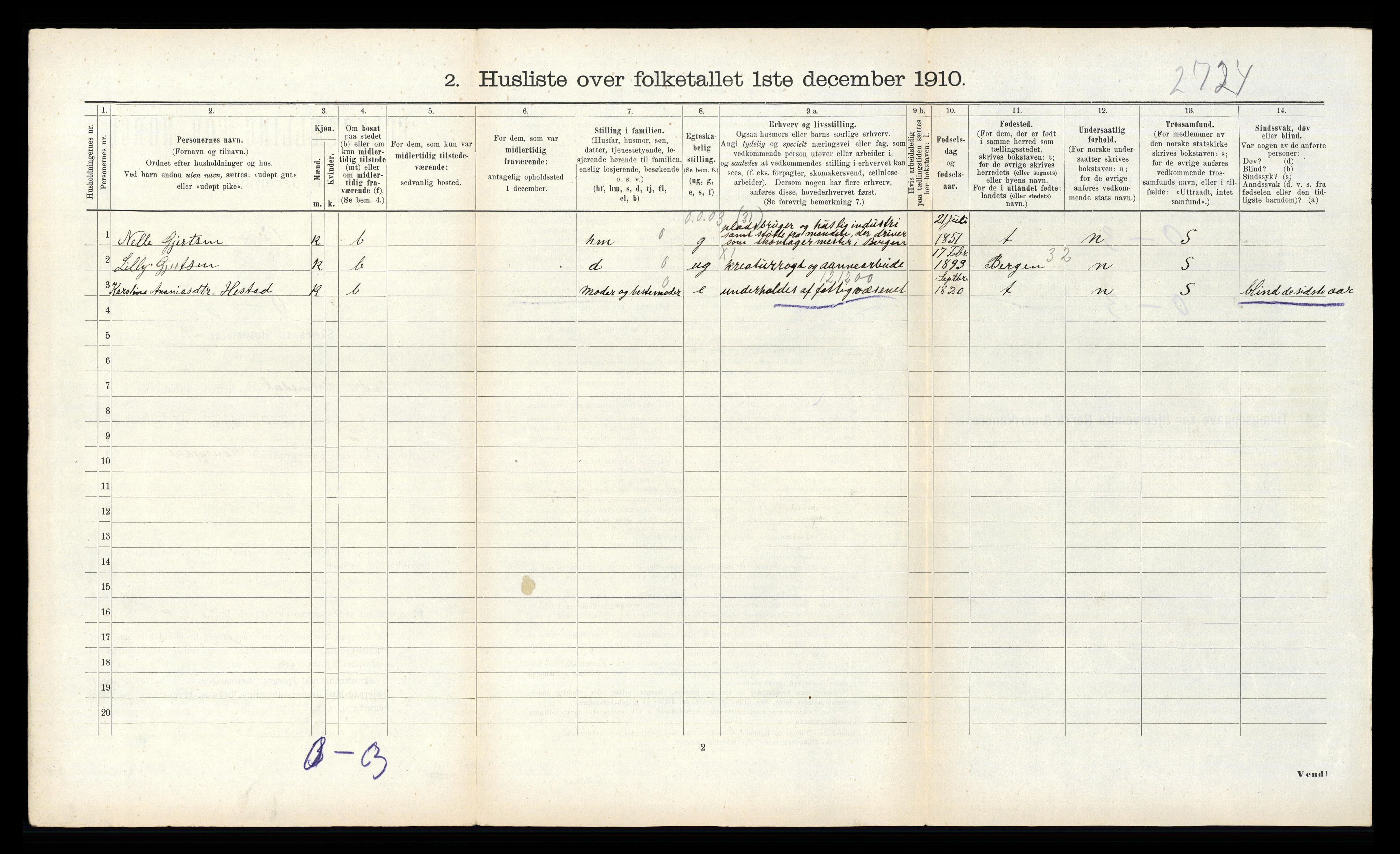 RA, 1910 census for Indre Holmedal, 1910, p. 113