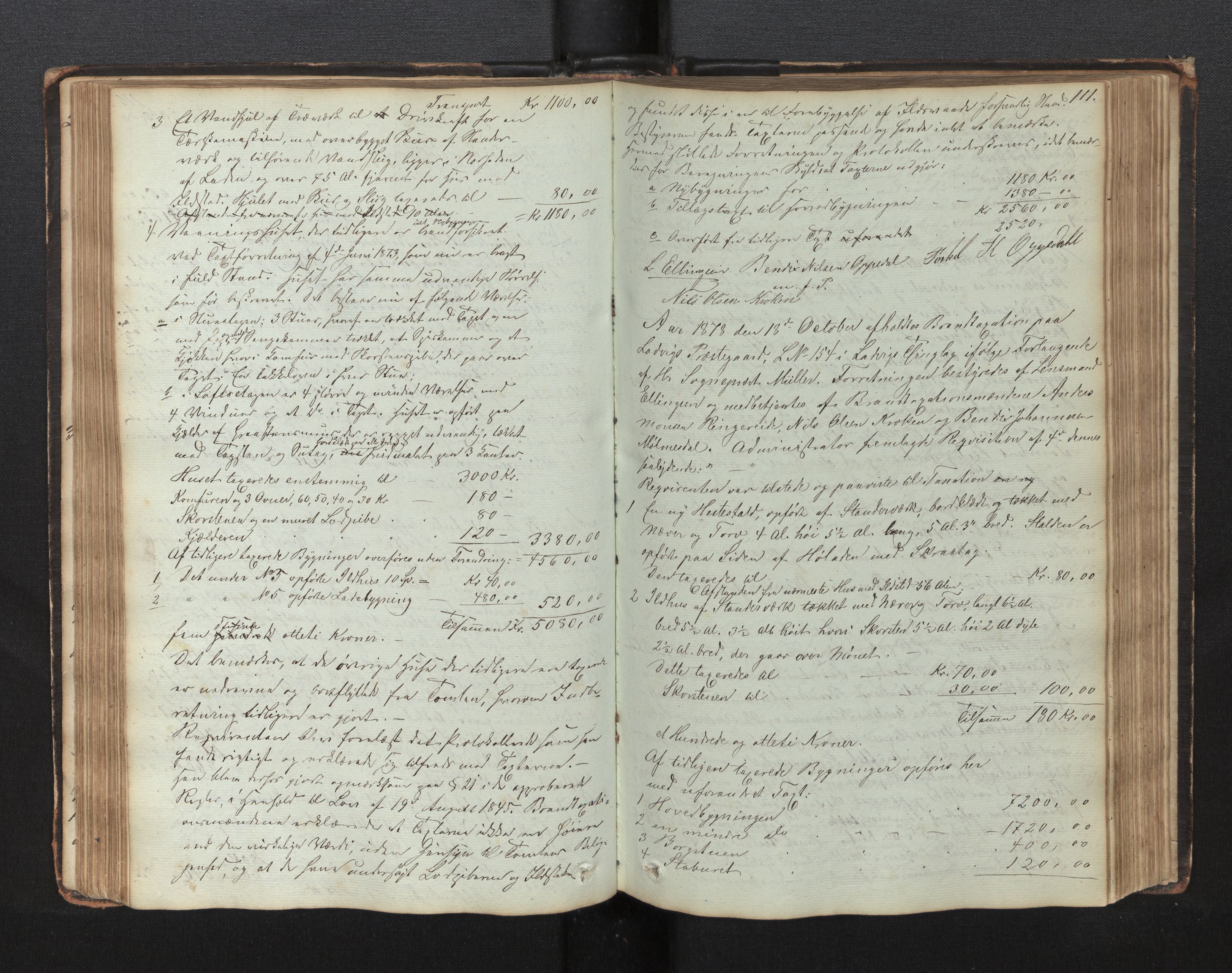 Lensmannen i Lavik, AV/SAB-A-29101/0012/L0001: Branntakstprotokoll, 1846-1955, p. 110b-111a