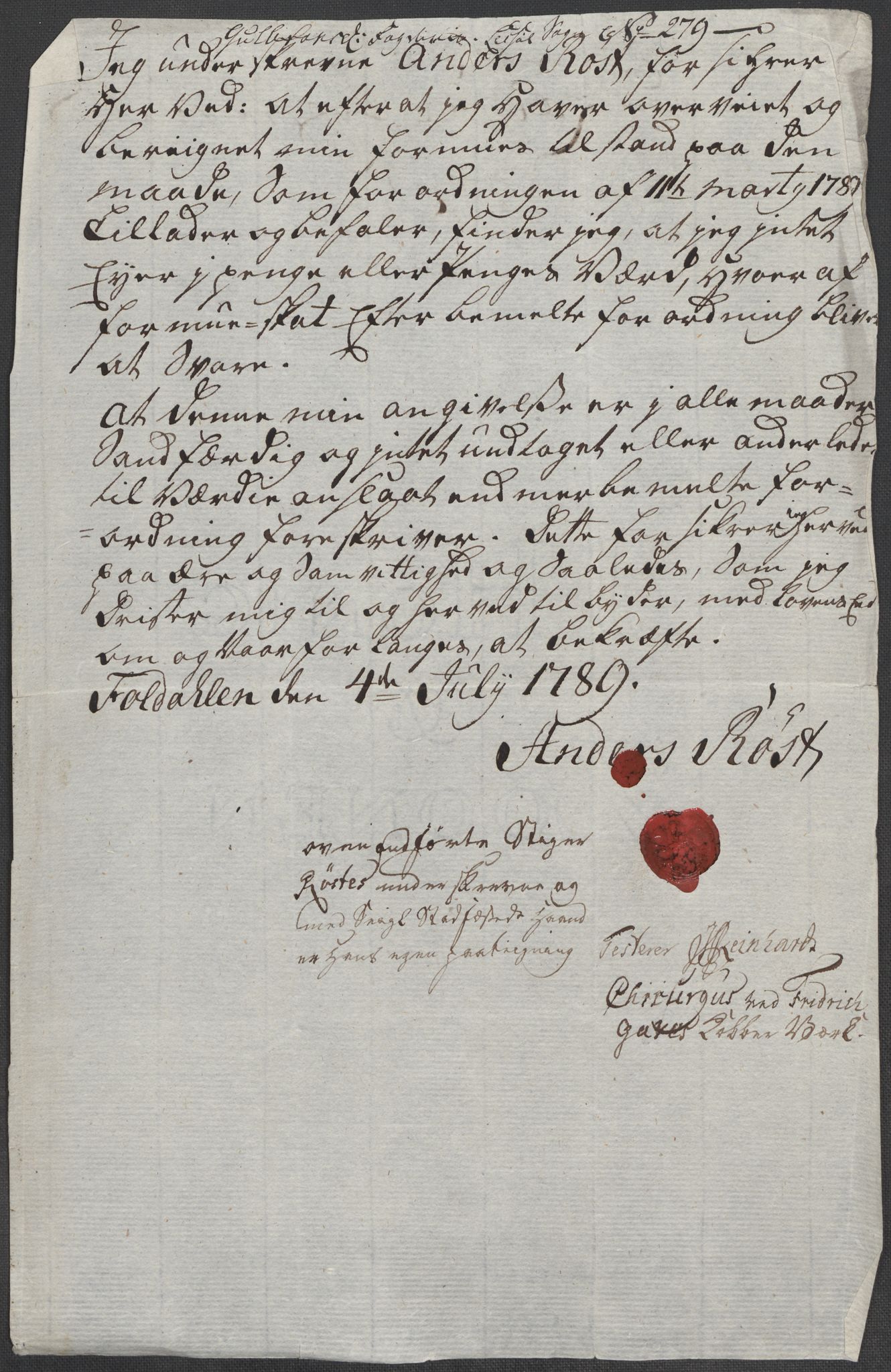 Rentekammeret inntil 1814, Reviderte regnskaper, Mindre regnskaper, AV/RA-EA-4068/Rf/Rfe/L0010: Fosen fogderi, Gudbrandsdalen fogderi, 1789, p. 161