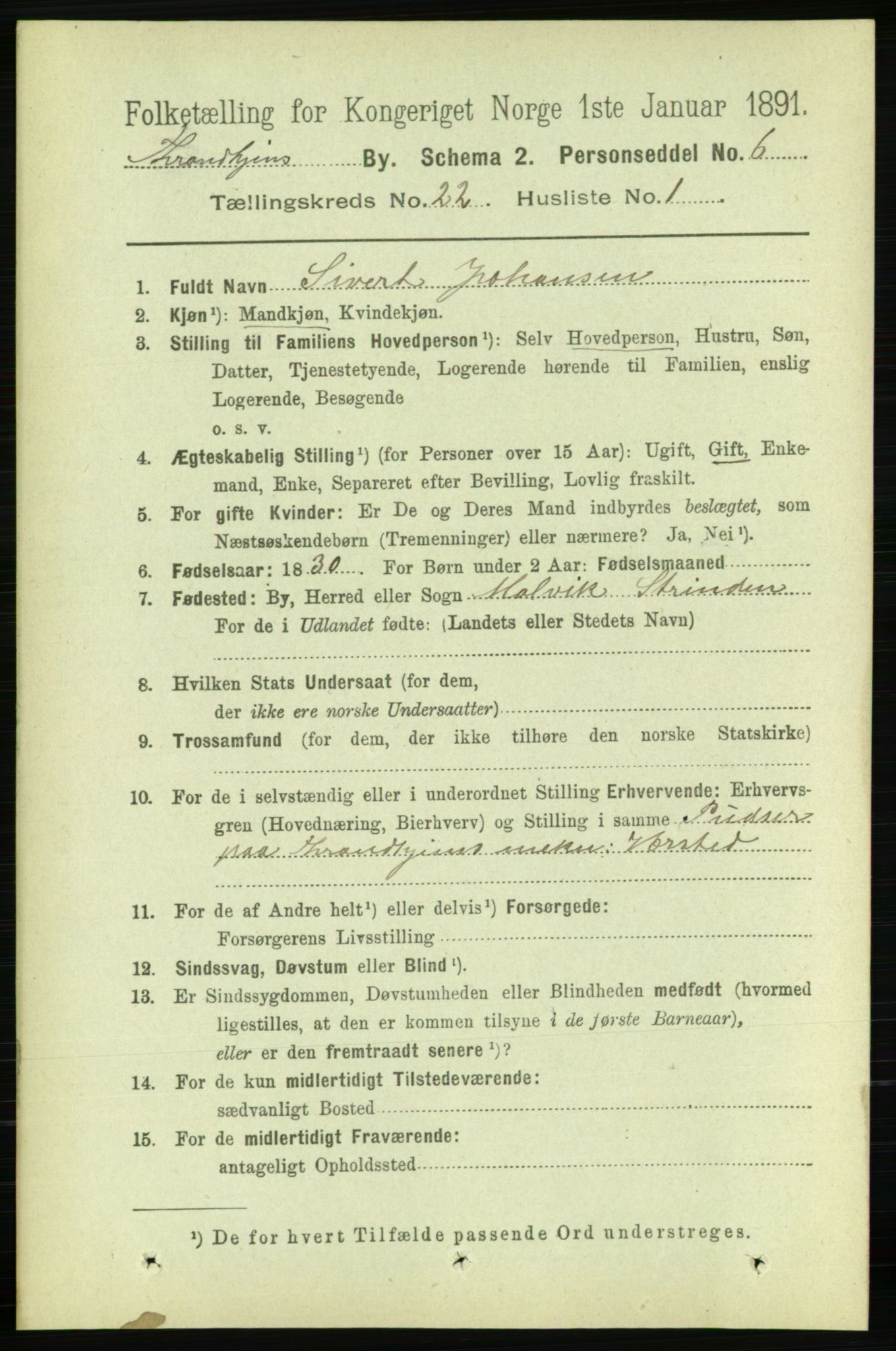 RA, 1891 census for 1601 Trondheim, 1891, p. 16540