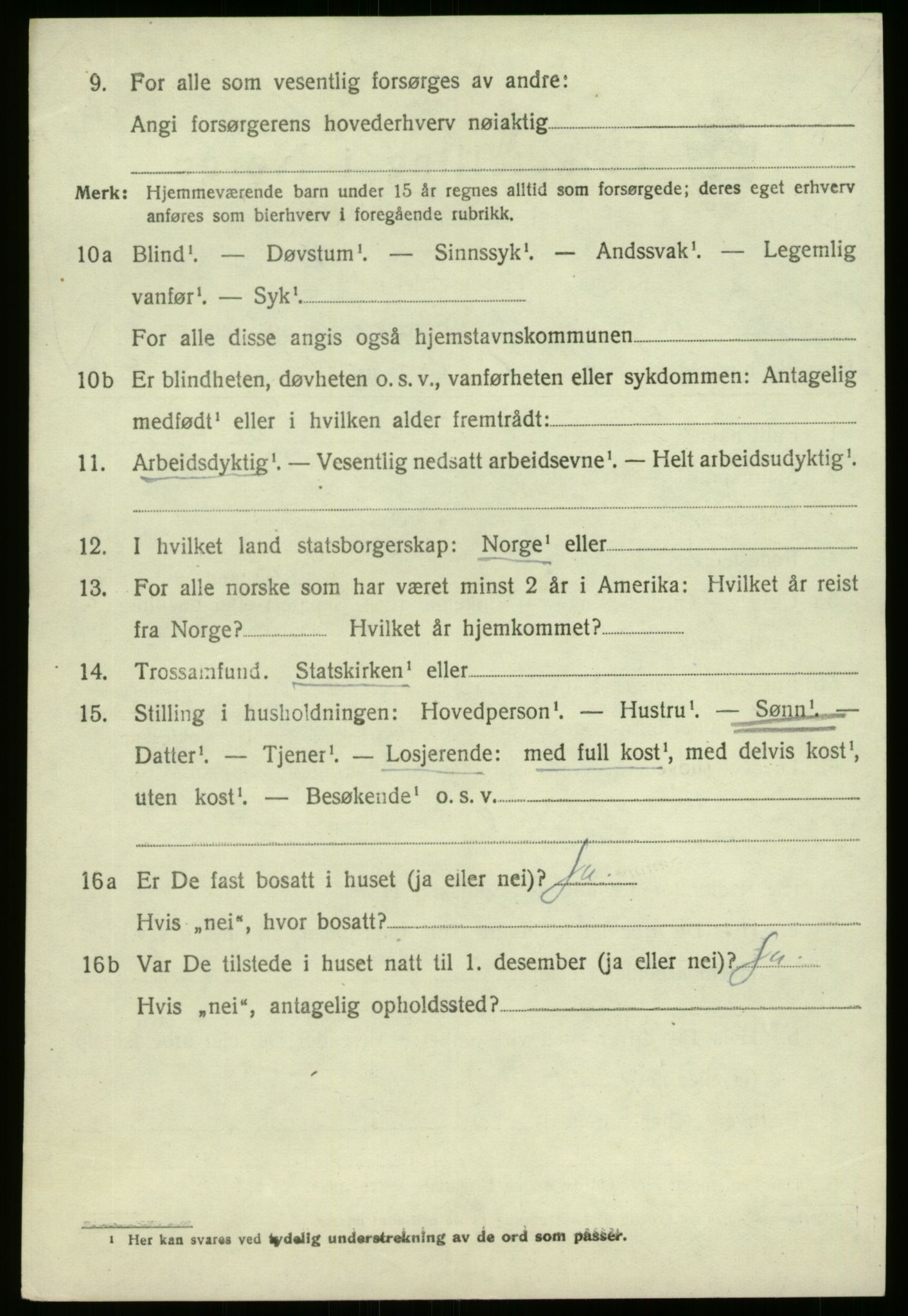 SAB, 1920 census for Sør-Vågsøy, 1920, p. 1493