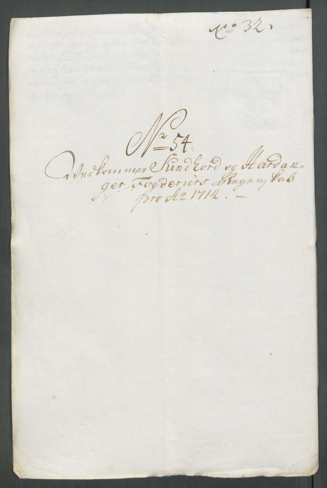 Rentekammeret inntil 1814, Reviderte regnskaper, Fogderegnskap, AV/RA-EA-4092/R48/L2990: Fogderegnskap Sunnhordland og Hardanger, 1714, p. 332