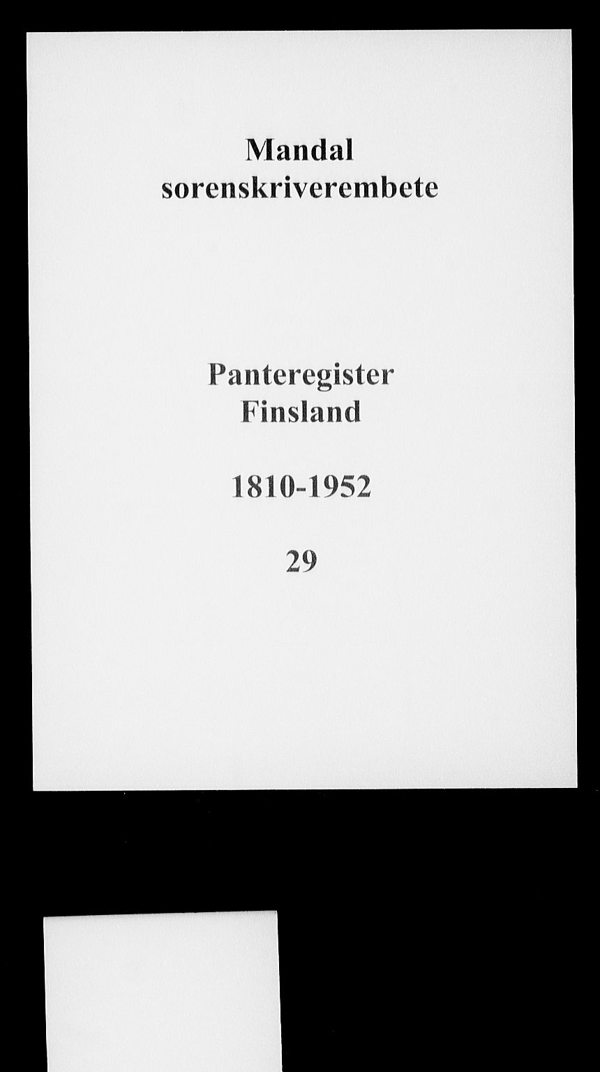 Mandal sorenskriveri, SAK/1221-0005/001/G/Ga/L0033: Mortgage register no. 29, 1810-1952