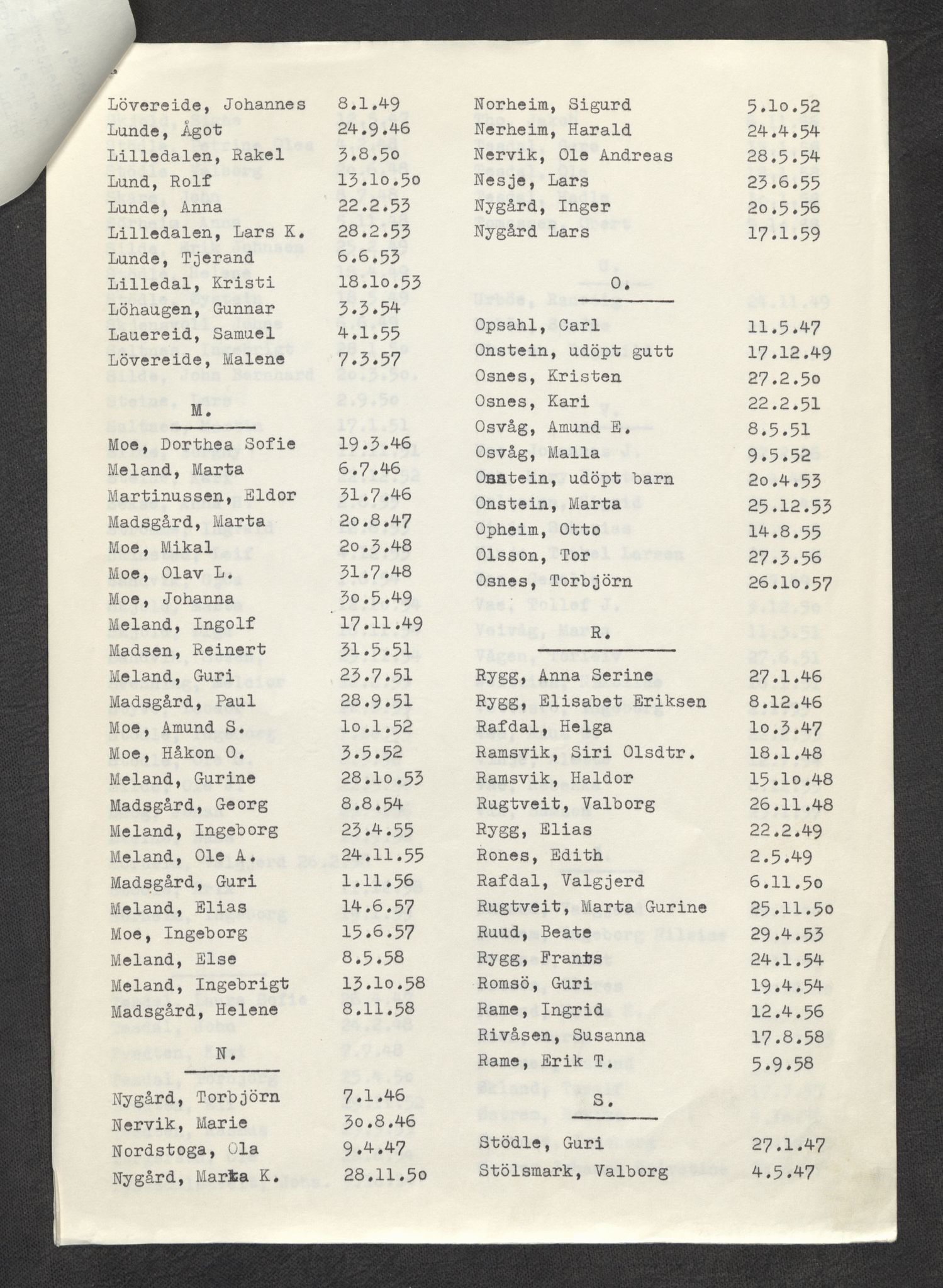 Lensmannen i Etne, AV/SAB-A-31601/0006/L0004: Dødsfallprotokoll, 1945-1949