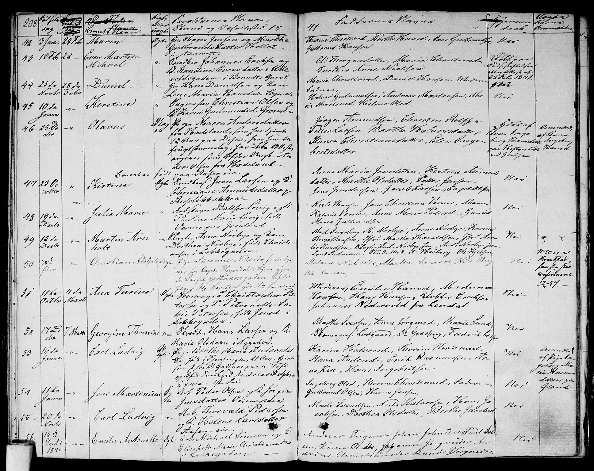 Aker prestekontor kirkebøker, SAO/A-10861/F/L0016: Parish register (official) no. 16, 1827-1841, p. 208