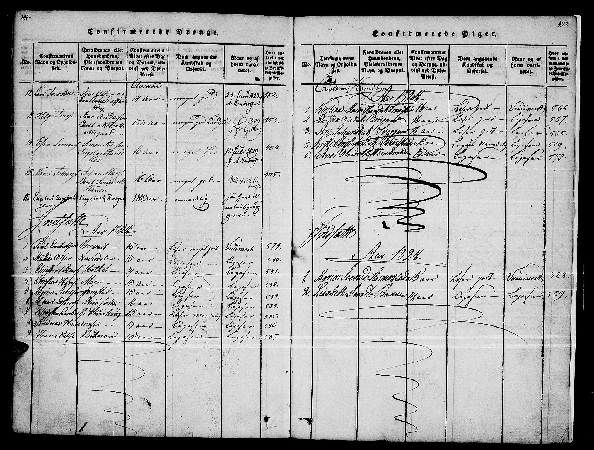 Kvikne prestekontor, AV/SAH-PREST-064/H/Ha/Haa/L0004: Parish register (official) no. 4, 1815-1840, p. 496-497