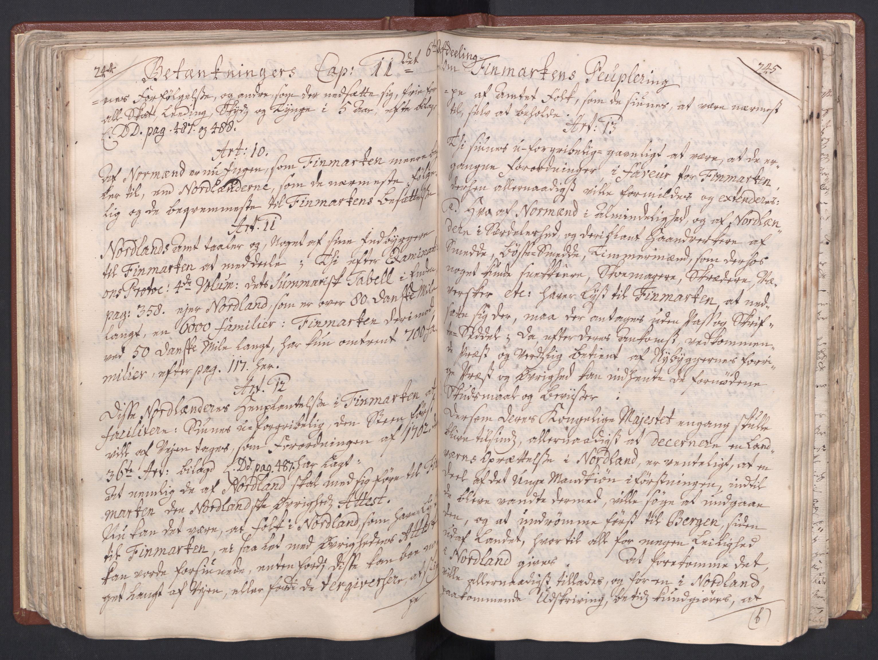 Danske Kanselli, Grensearkivet, AV/RA-EA-4062/F/L0011b: Volum XXVIb, 1744, p. 244-245