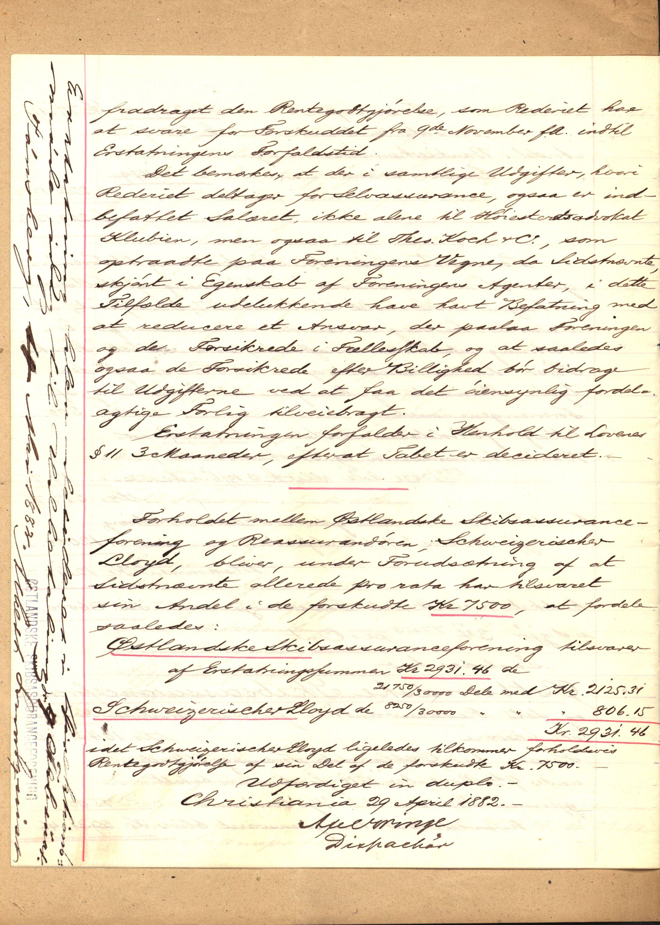 Pa 63 - Østlandske skibsassuranceforening, VEMU/A-1079/G/Ga/L0014/0004: Havaridokumenter / Bertrand, Frigga, Frank, Nordafjeld, 1881, p. 111