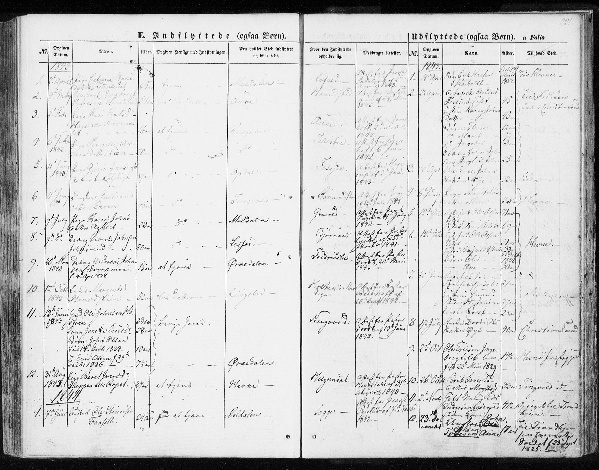 Ministerialprotokoller, klokkerbøker og fødselsregistre - Møre og Romsdal, SAT/A-1454/595/L1043: Parish register (official) no. 595A05, 1843-1851, p. 221