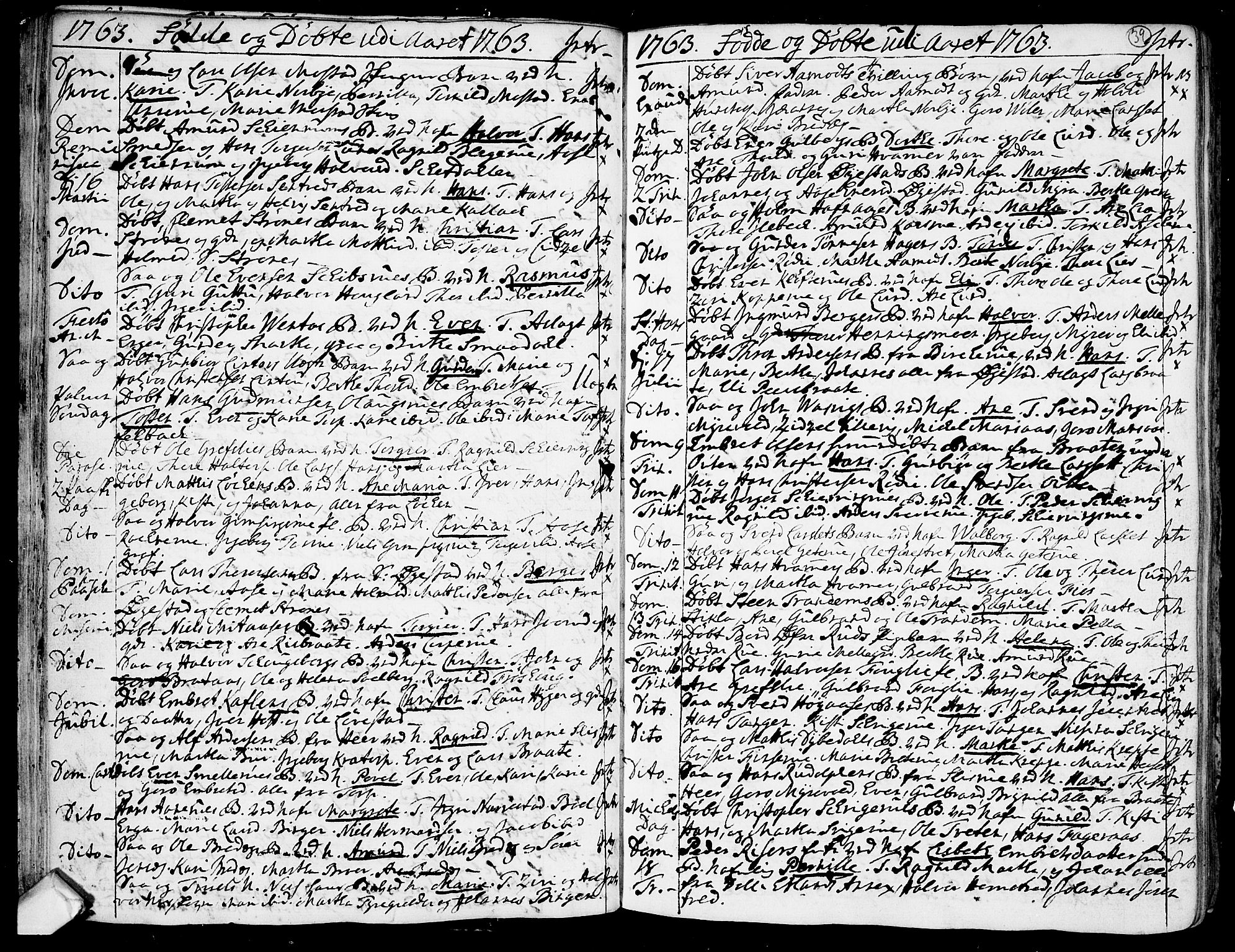 Trøgstad prestekontor Kirkebøker, SAO/A-10925/F/Fa/L0004: Parish register (official) no. I 4, 1750-1784, p. 39