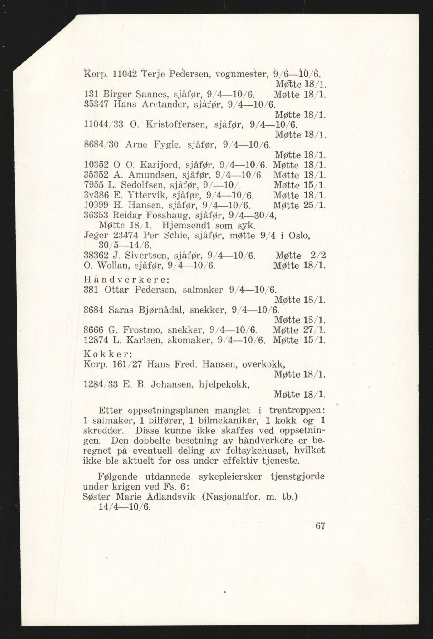 Forsvaret, Forsvarets krigshistoriske avdeling, AV/RA-RAFA-2017/Y/Yb/L0132: II-C-11-600  -  6. Divisjon / 6. Distriktskommando, 1940-1960, p. 769