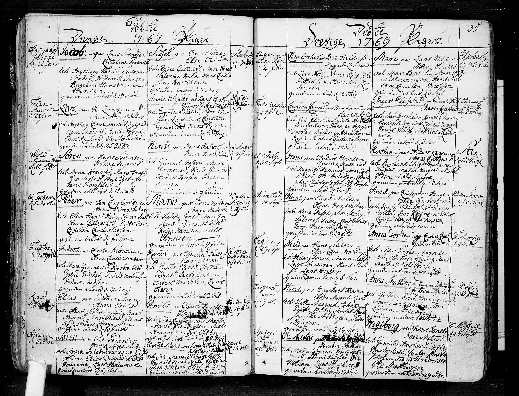 Borre kirkebøker, AV/SAKO-A-338/F/Fa/L0002: Parish register (official) no. I 2, 1752-1806, p. 35