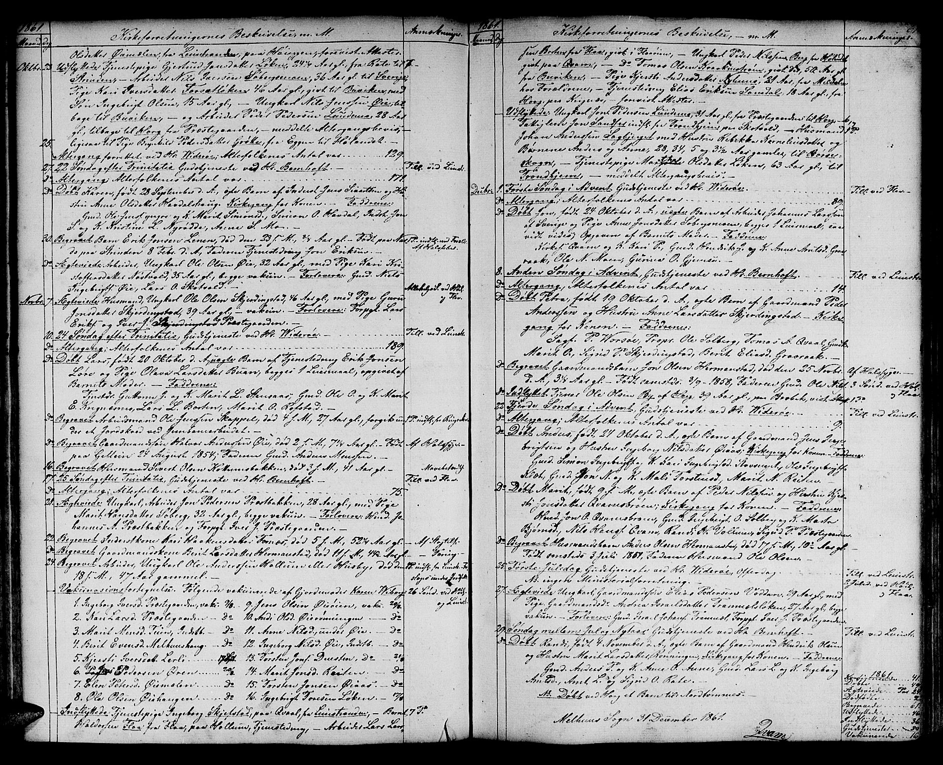 Ministerialprotokoller, klokkerbøker og fødselsregistre - Sør-Trøndelag, SAT/A-1456/691/L1093: Parish register (copy) no. 691C04, 1852-1879, p. 61