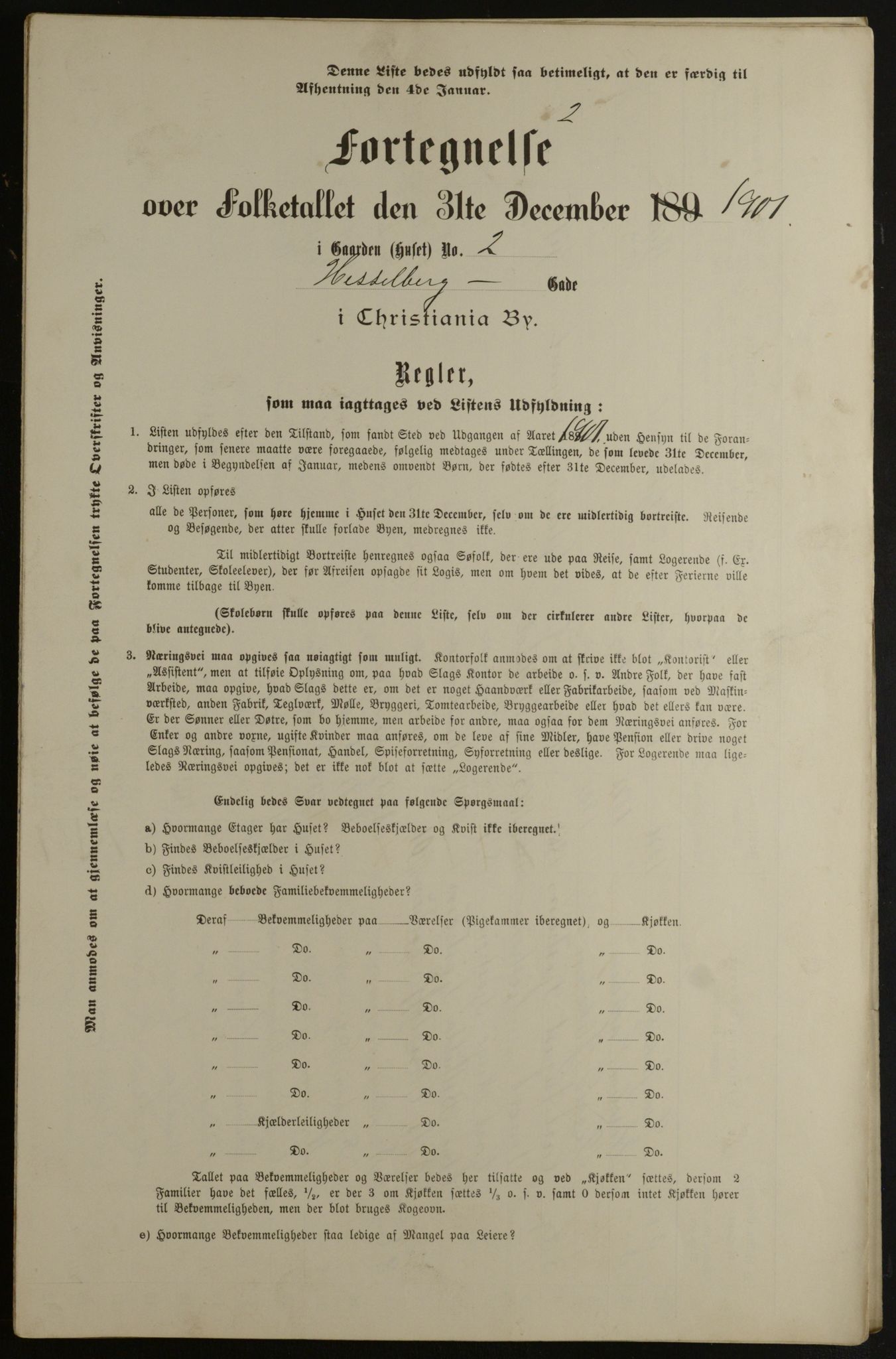 OBA, Municipal Census 1901 for Kristiania, 1901, p. 6288