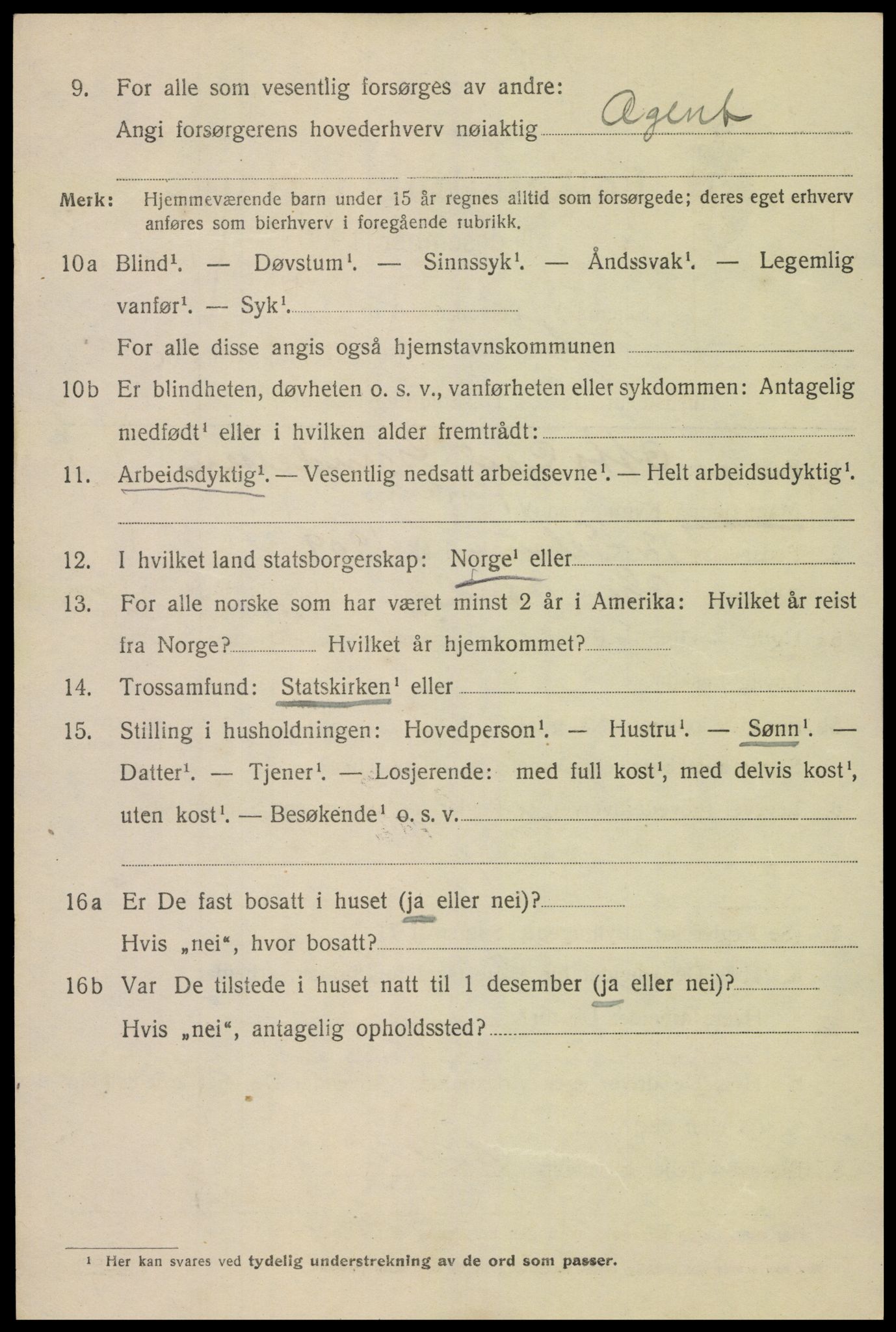 SAK, 1920 census for Kristiansand, 1920, p. 30042