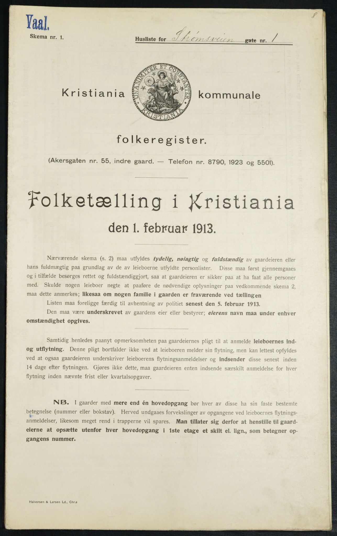 OBA, Municipal Census 1913 for Kristiania, 1913, p. 104030