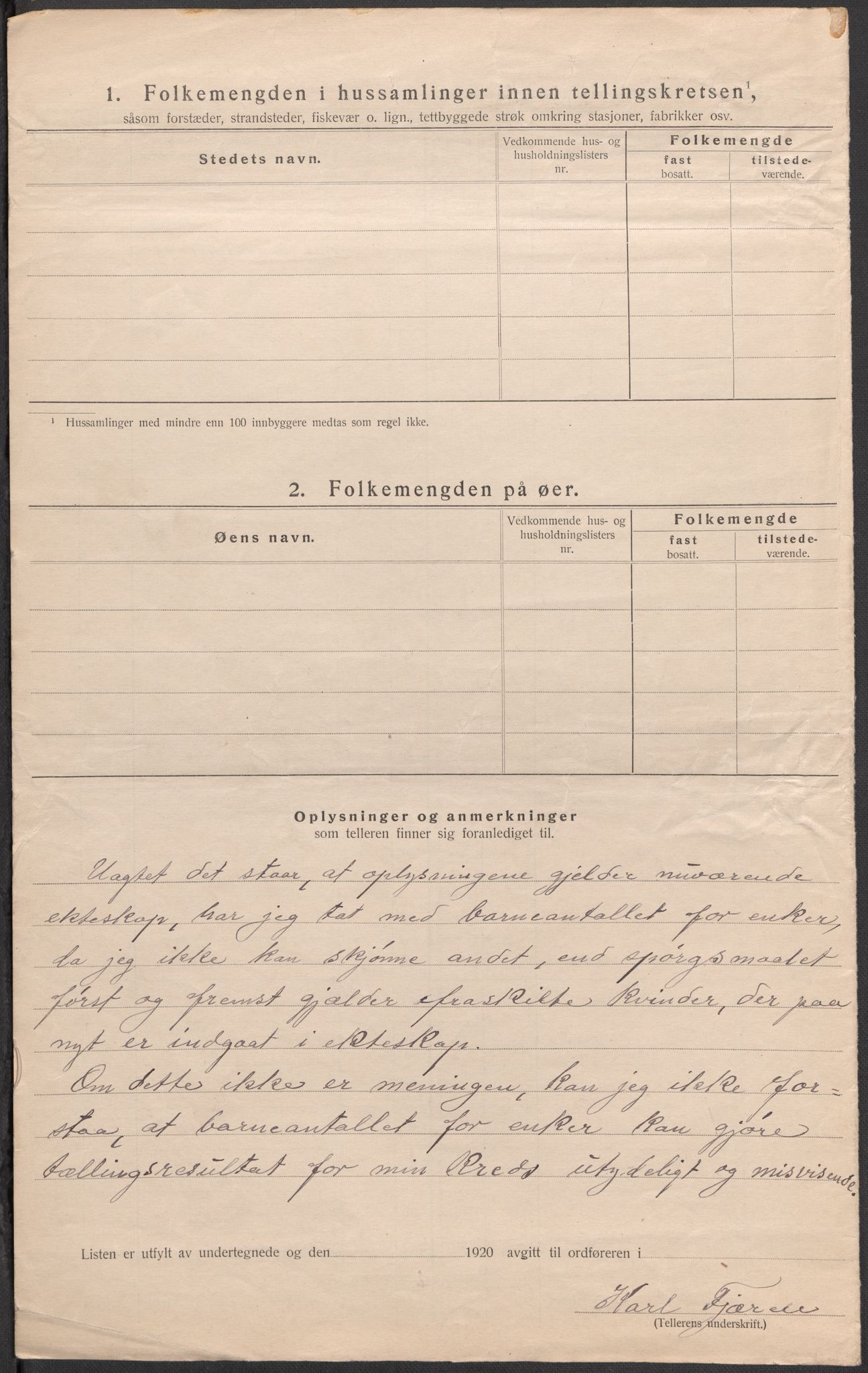 SAKO, 1920 census for Hemsedal, 1920, p. 7